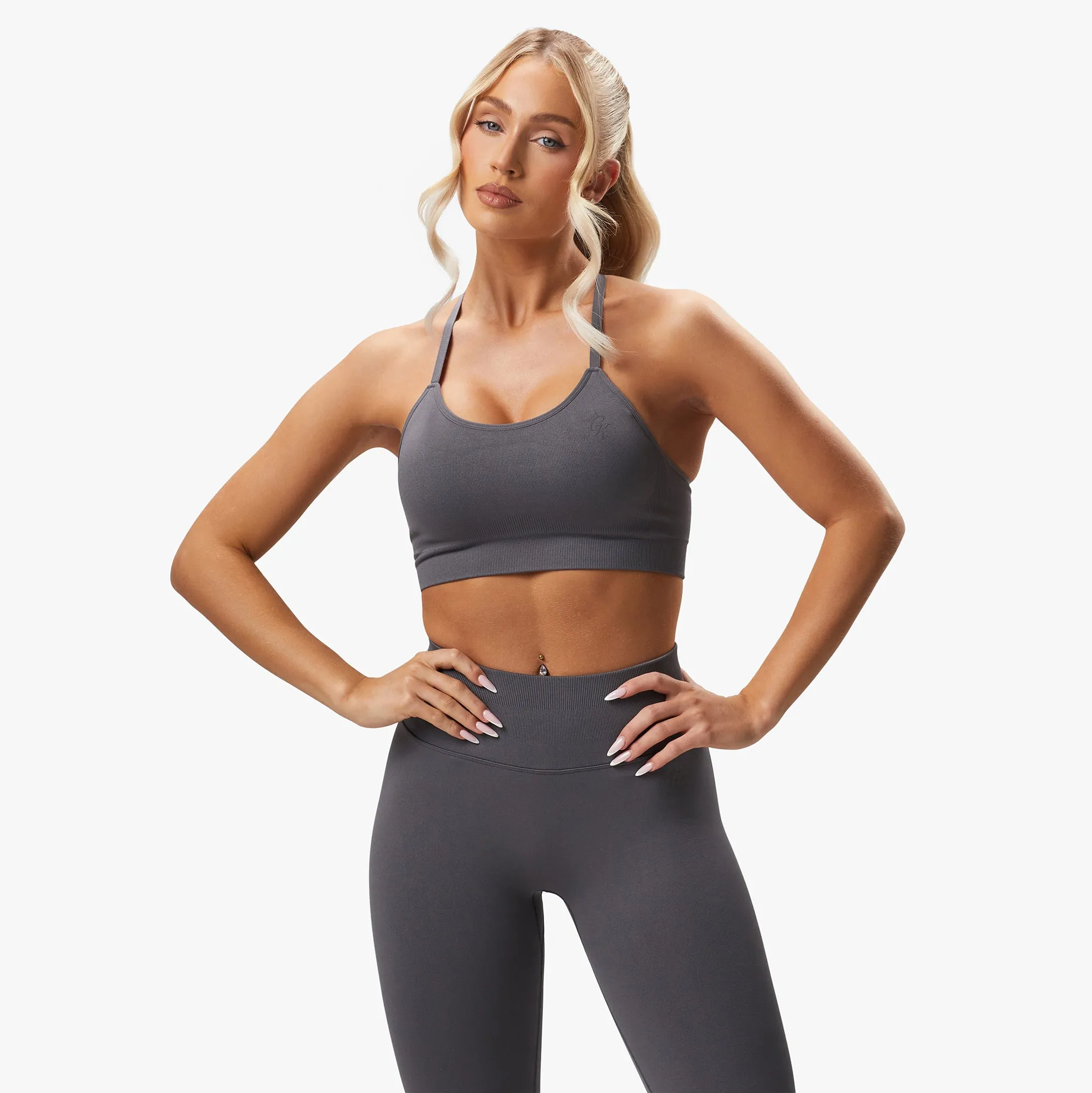 Gym King Sculpt Seamless Bra - Space Grey sold by The Gym King product image thumbnail 2