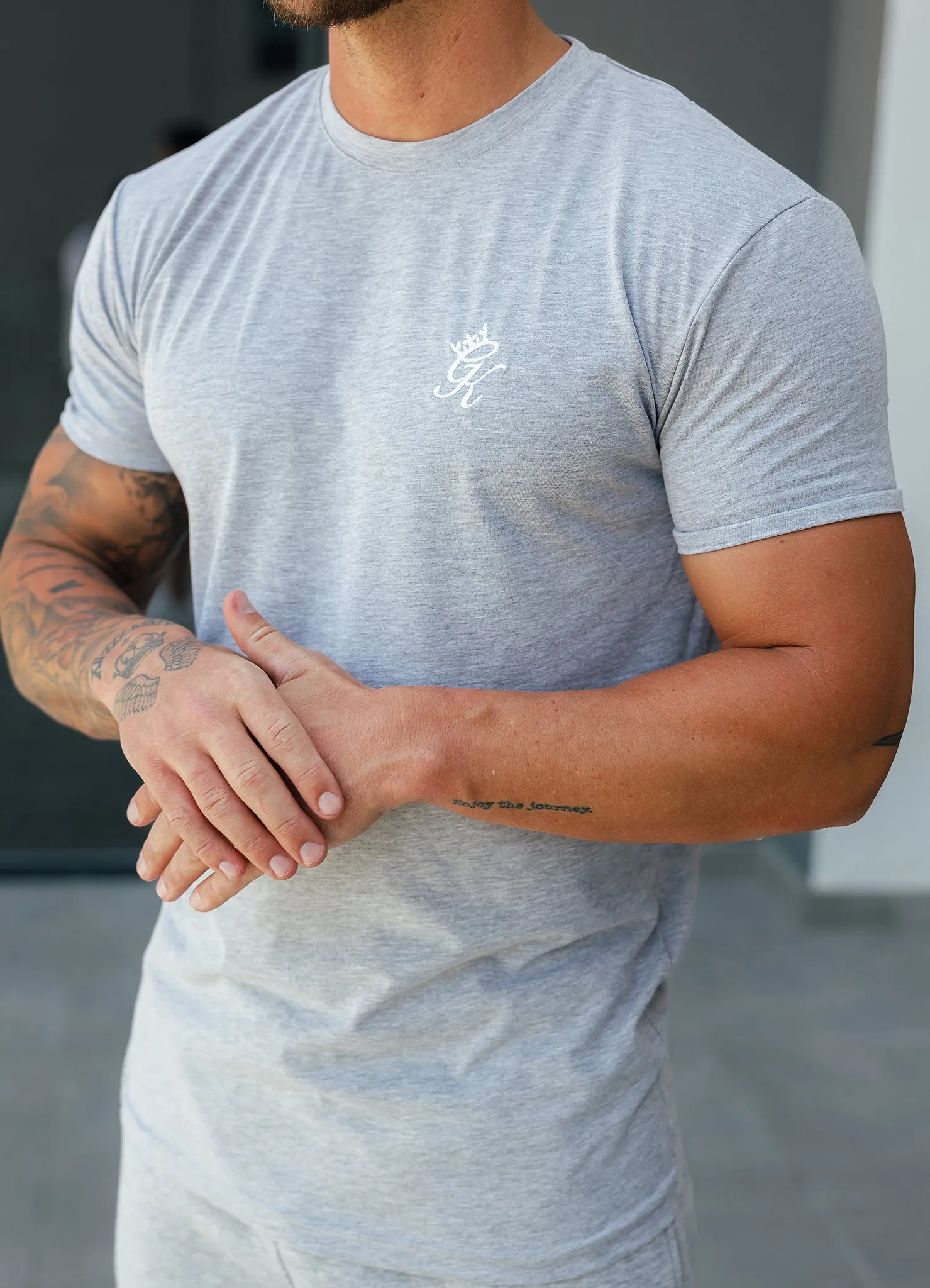 Gym King Jersey T-Shirt - Grey Marl sold by The Gym King product image thumbnail 4