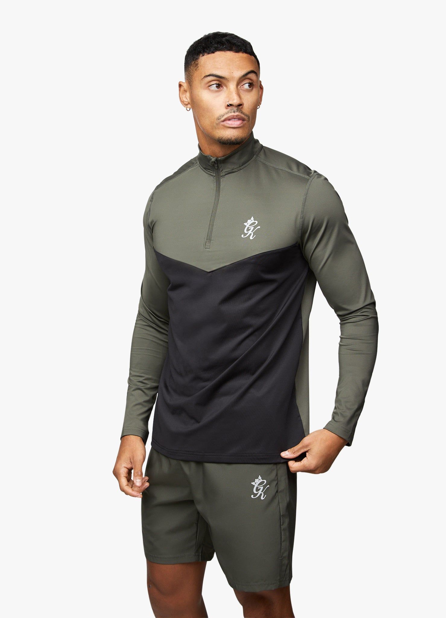 Gym King React 1/4 Zip - Khaki/Black sold by The Gym King product image thumbnail 9
