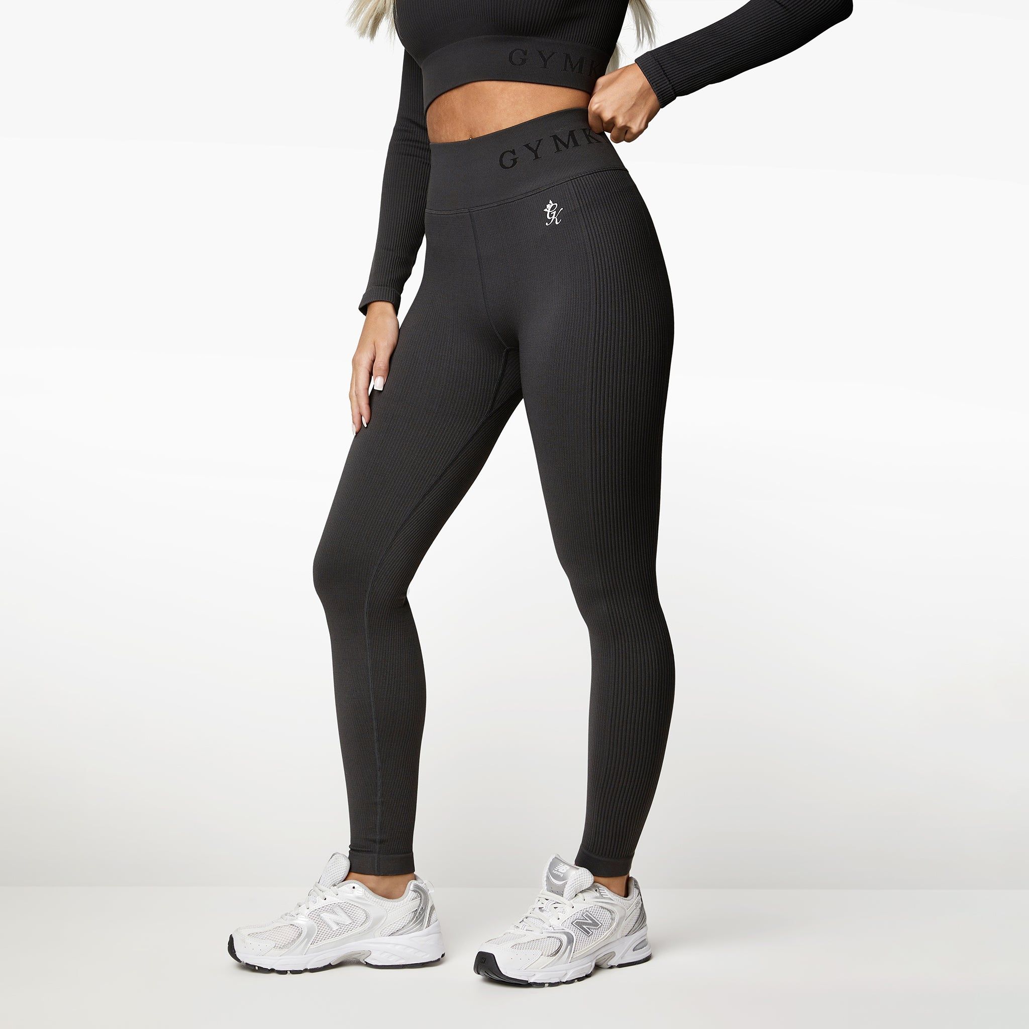Gym King Formation Rib Legging - Dark Pewter sold by The Gym King product image thumbnail 2