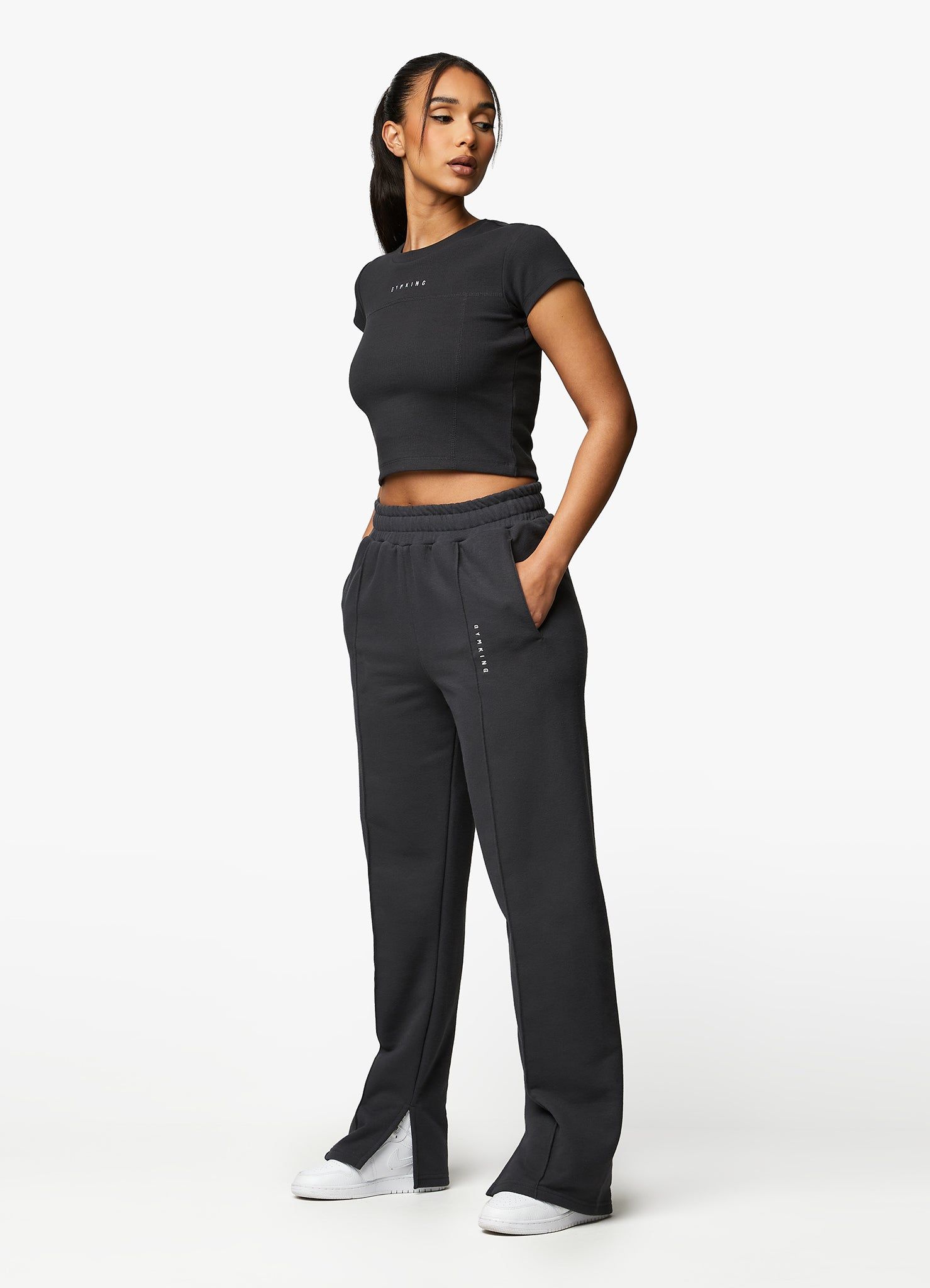 Gym King Shadow Rib Tee - Dark Pewter sold by The Gym King product image thumbnail 10