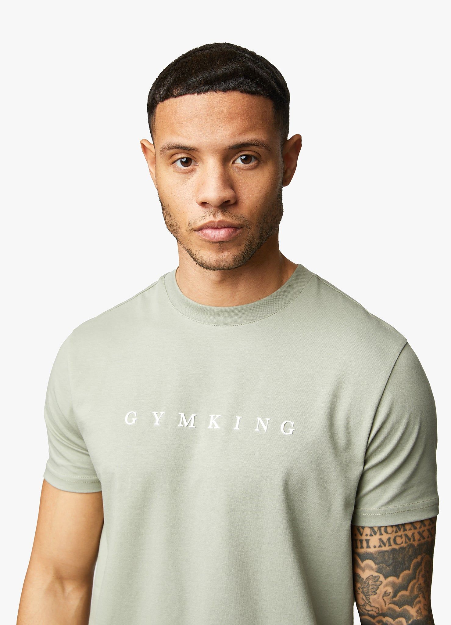 Gym King Linear Print Tee - Soft Khaki sold by The Gym King product image thumbnail 8