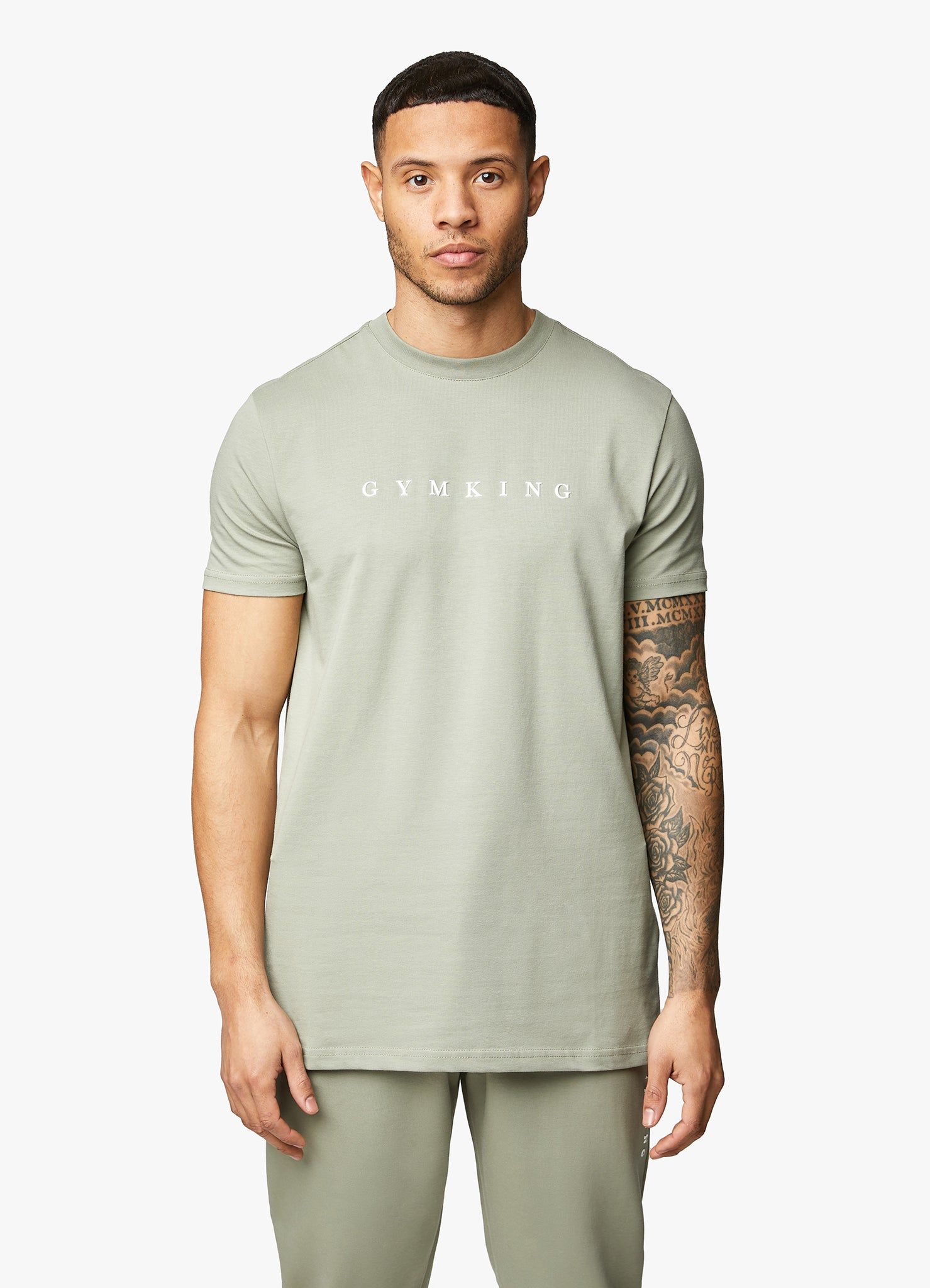 Gym King Linear Print Tee - Soft Khaki sold by The Gym King product image thumbnail 9