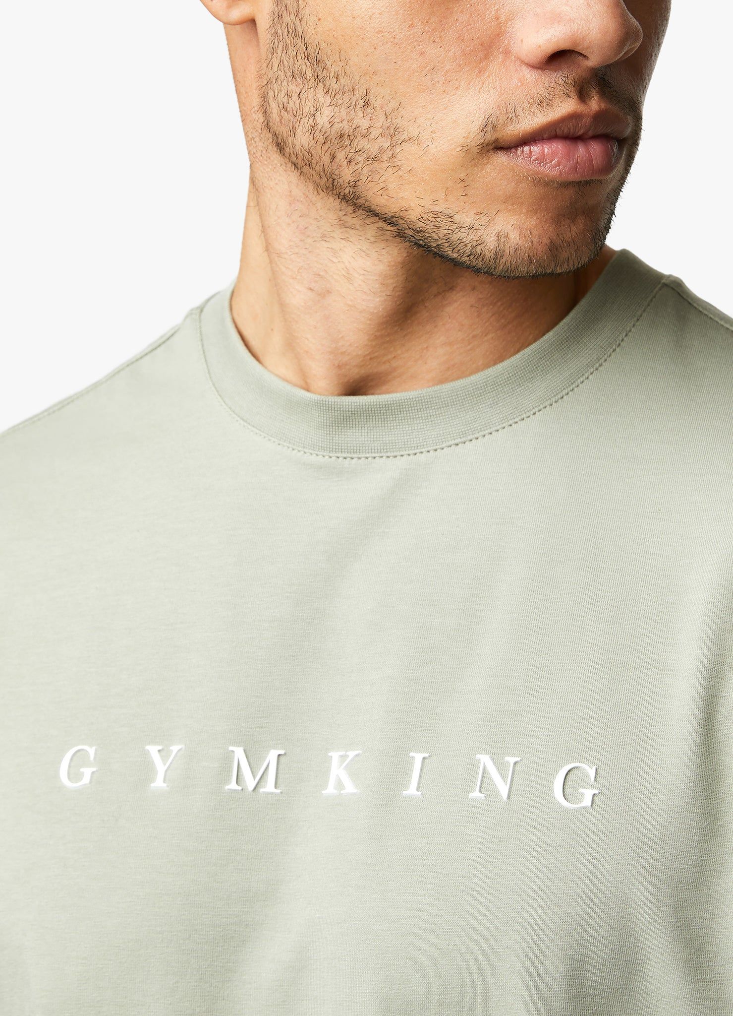 Gym King Linear Print Tee - Soft Khaki sold by The Gym King product image thumbnail 6