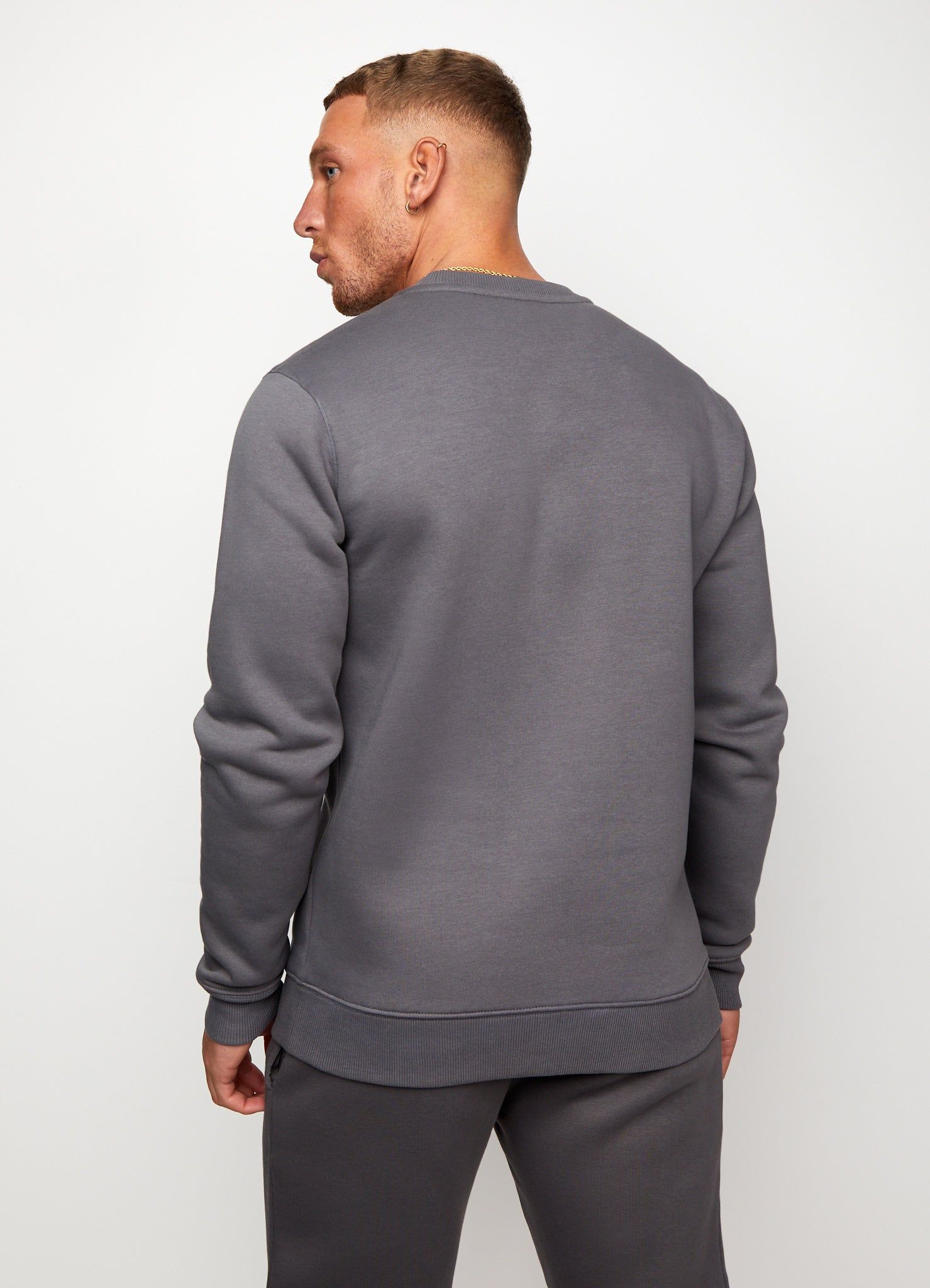 Gym King Fundamental Fleece Crew - Dark Grey sold by The Gym King product image thumbnail 3