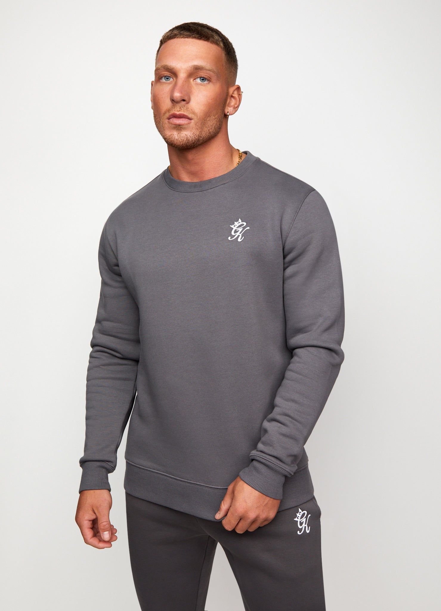 Gym King Fundamental Fleece Crew - Dark Grey sold by The Gym King product image thumbnail 5