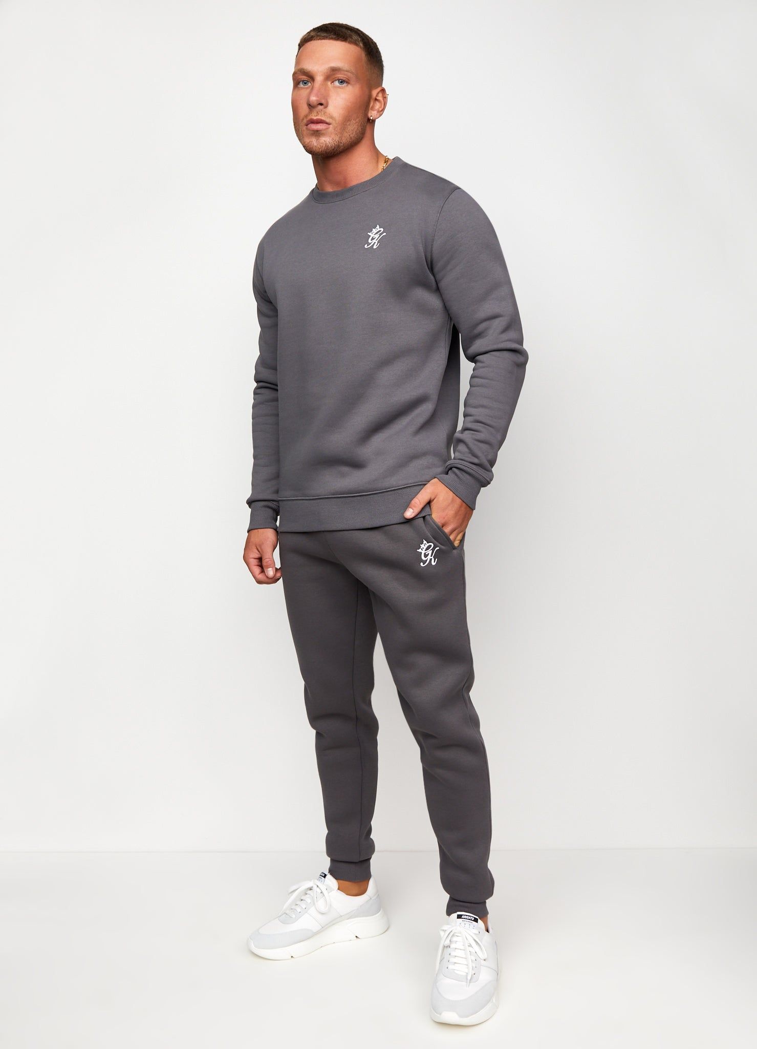 Gym King Fundamental Fleece Crew - Dark Grey sold by The Gym King product image thumbnail 6