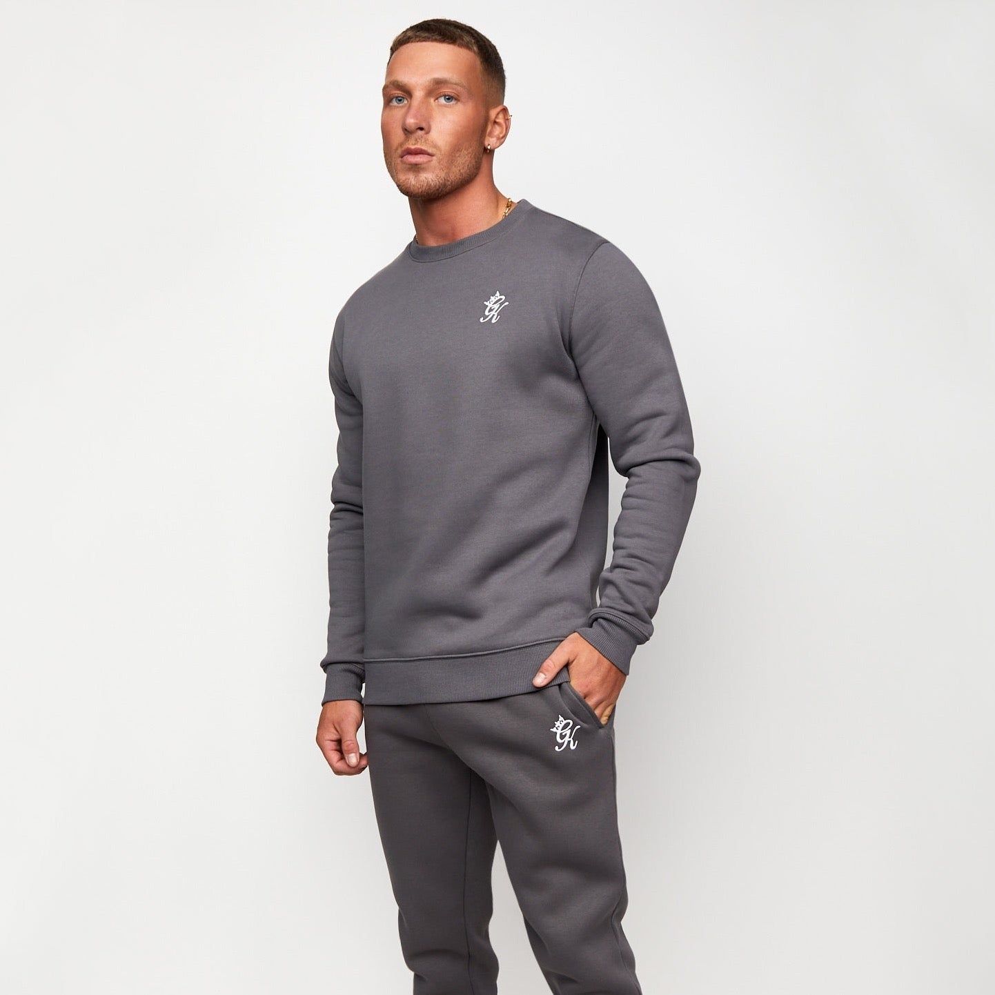 Gym King Fundamental Fleece Crew - Dark Grey sold by The Gym King product image thumbnail 2