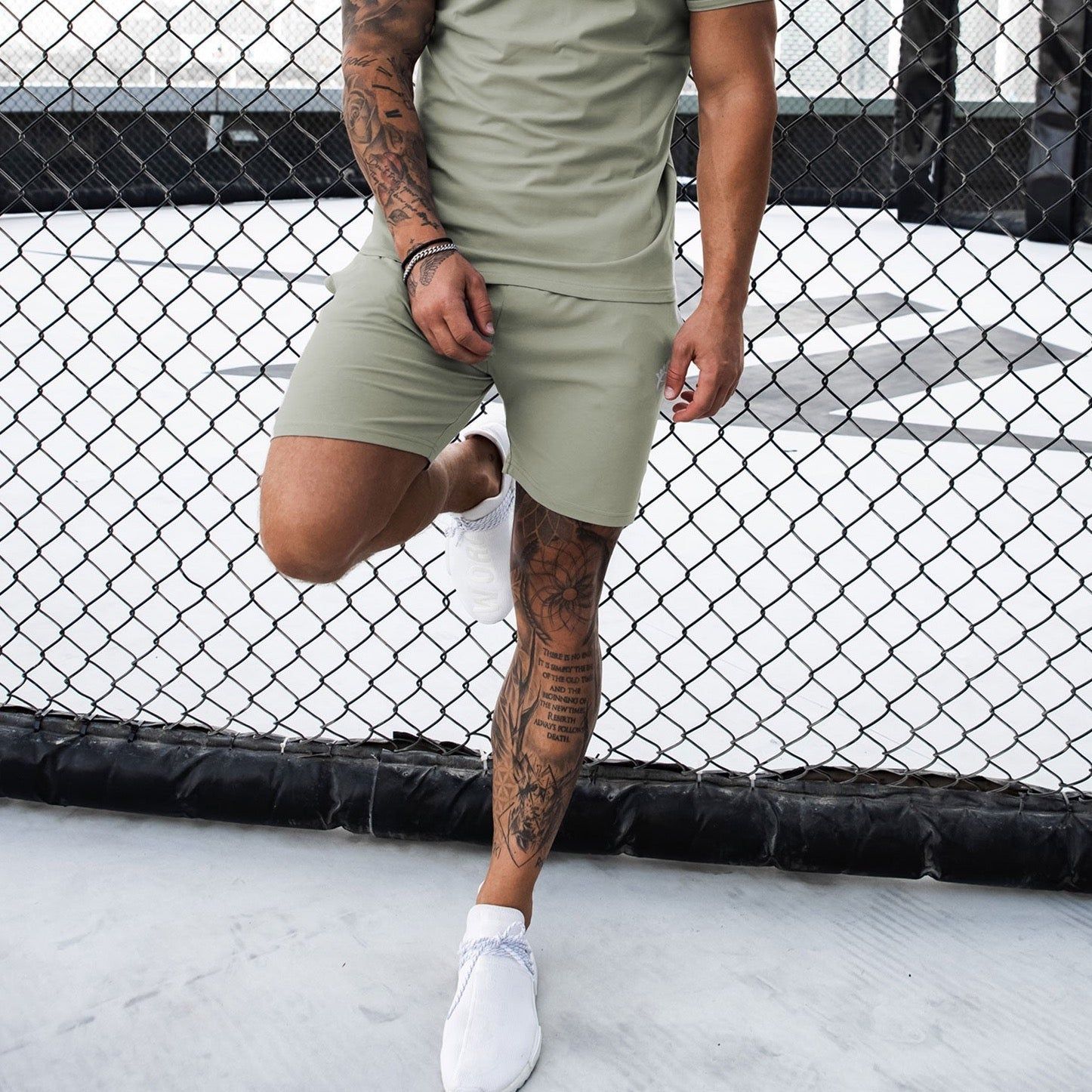 Gym King Pro Jersey Short - Soft Khaki sold by The Gym King product image thumbnail 2