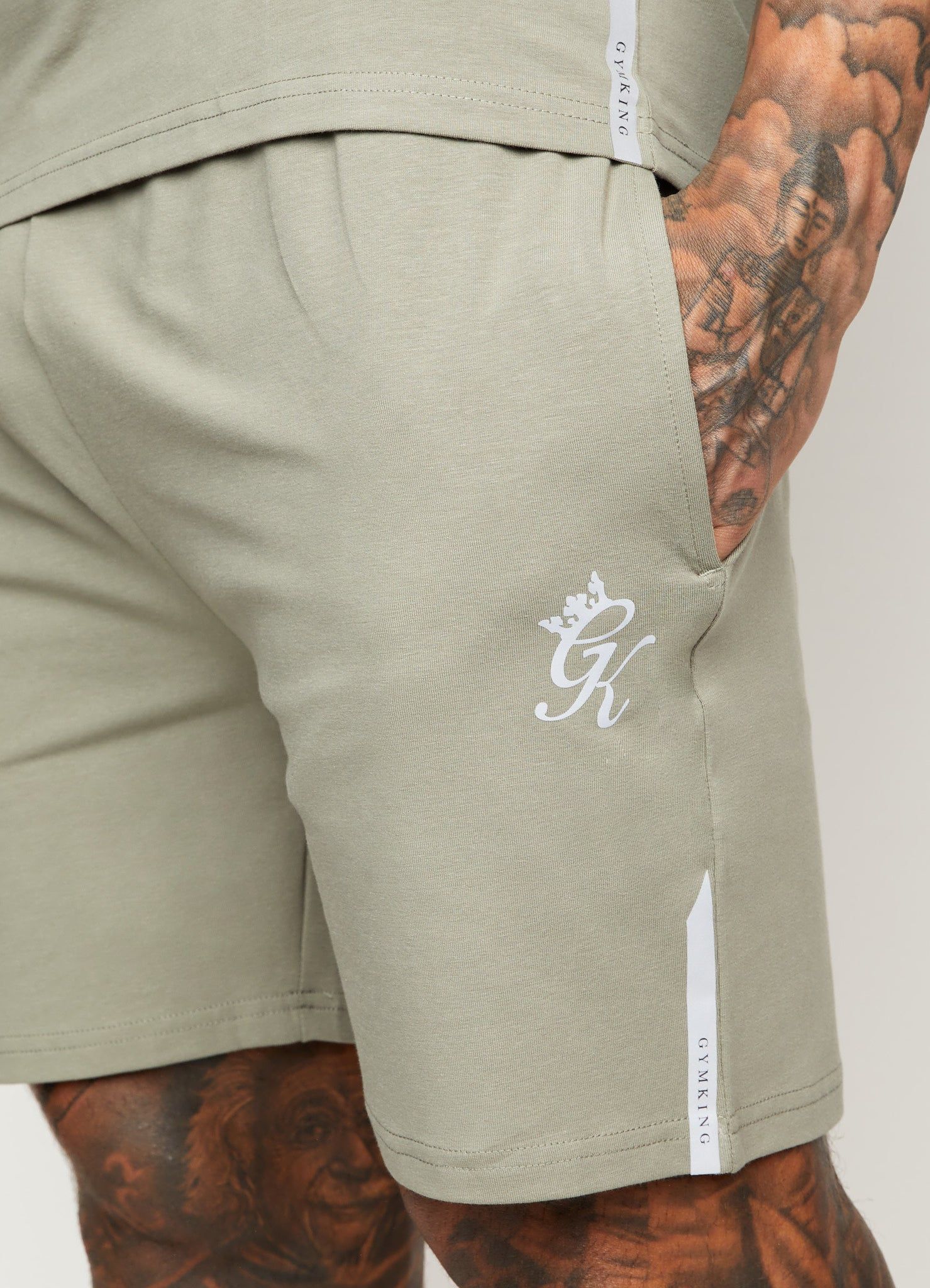 Gym King Pro Jersey Short - Soft Khaki sold by The Gym King product image thumbnail 6