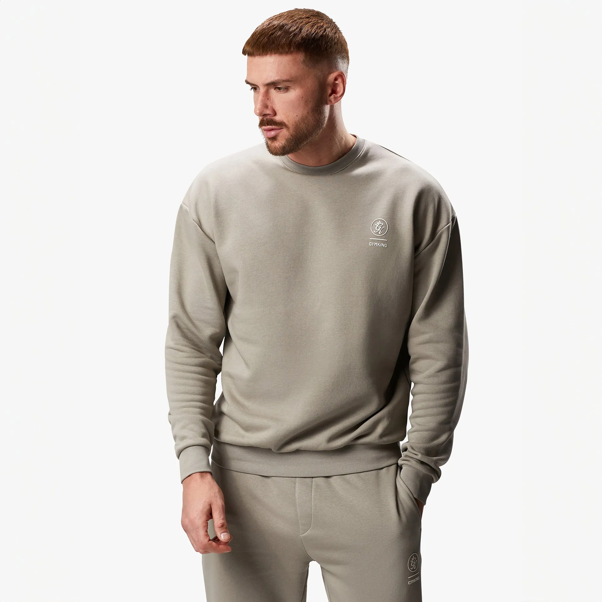 Gym King Aventus Drop Shoulder Crew - Taupe sold by The Gym King product image thumbnail 2