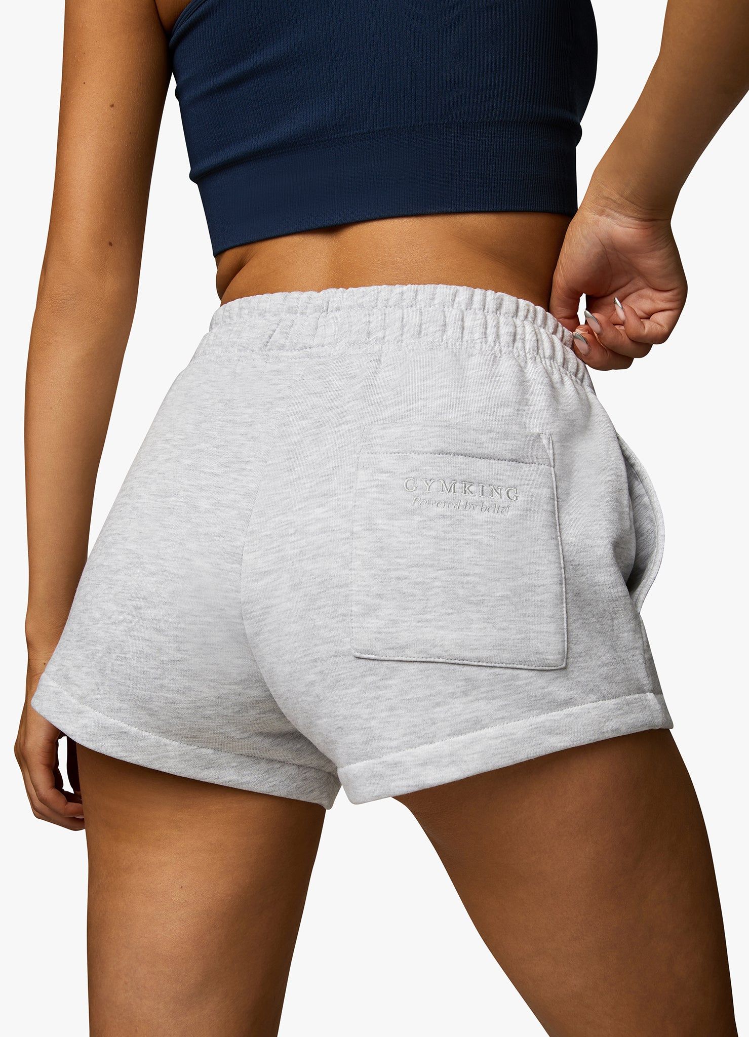 Gym King Varsity Short - Snow Marl sold by The Gym King product image thumbnail 9