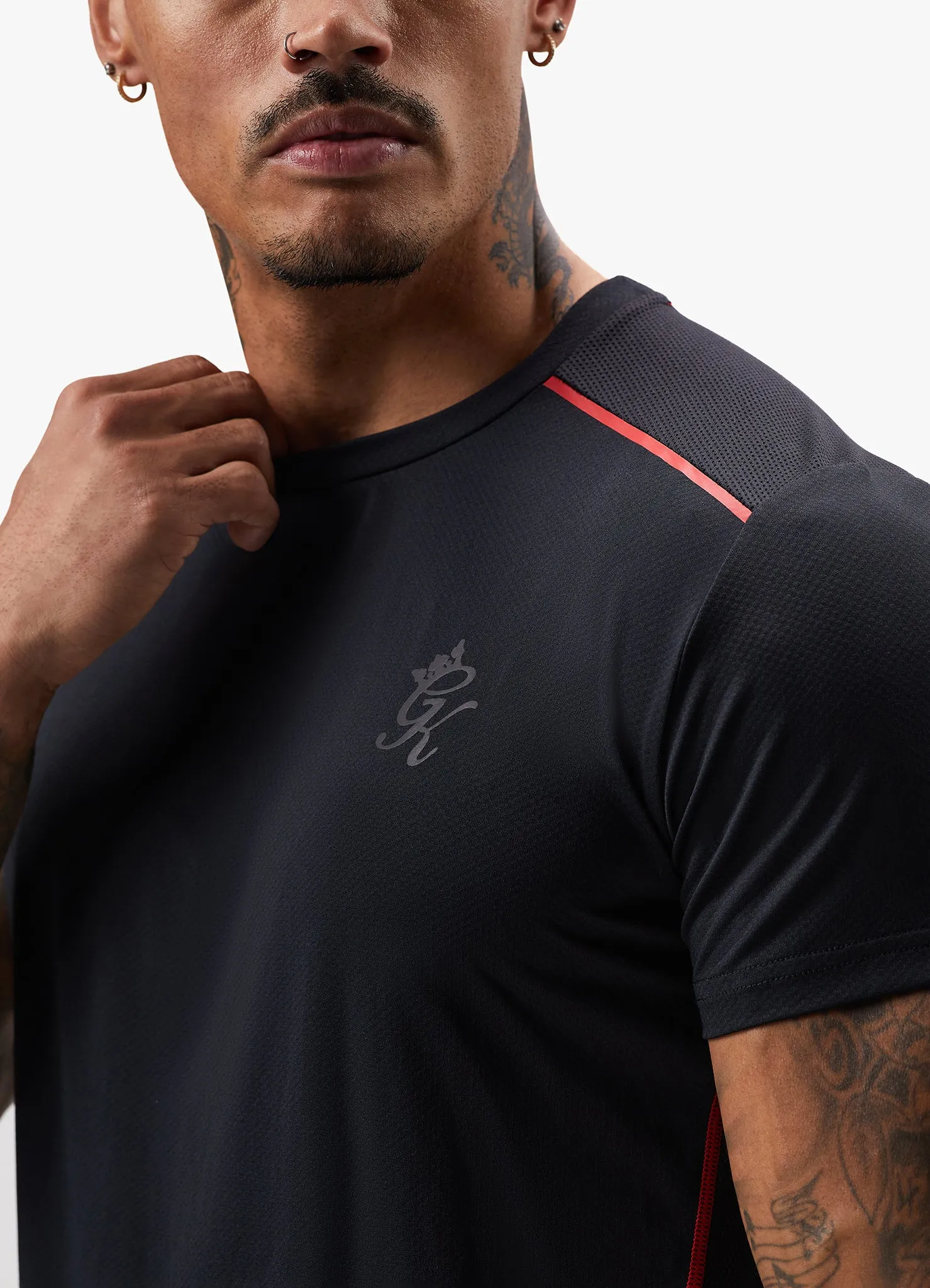 Gym King Flex Tee - Black/Red Alert sold by The Gym King product image thumbnail 3