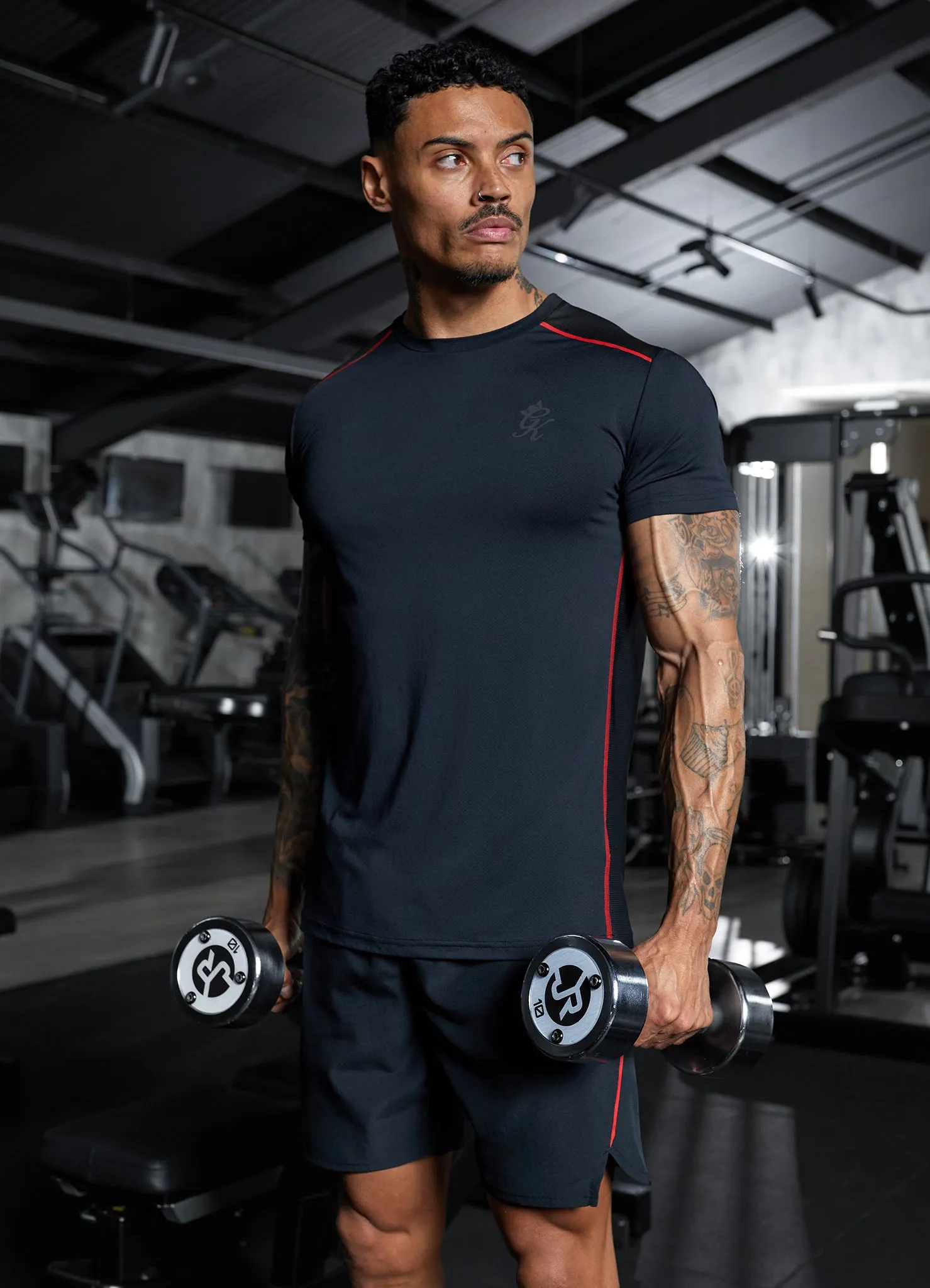 Gym King Flex Tee - Black/Red Alert sold by The Gym King