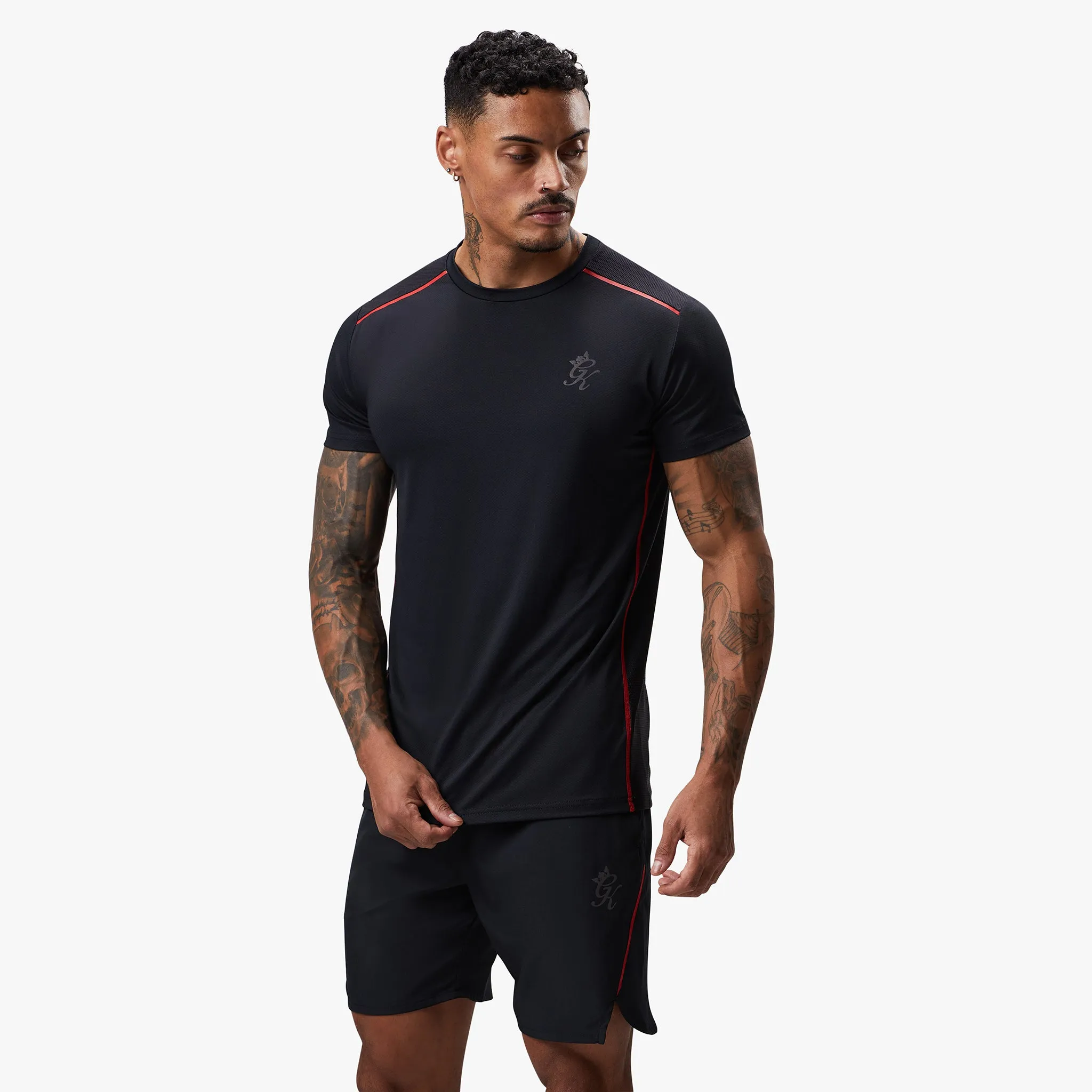 Gym King Flex Tee - Black/Red Alert sold by The Gym King product image thumbnail 2