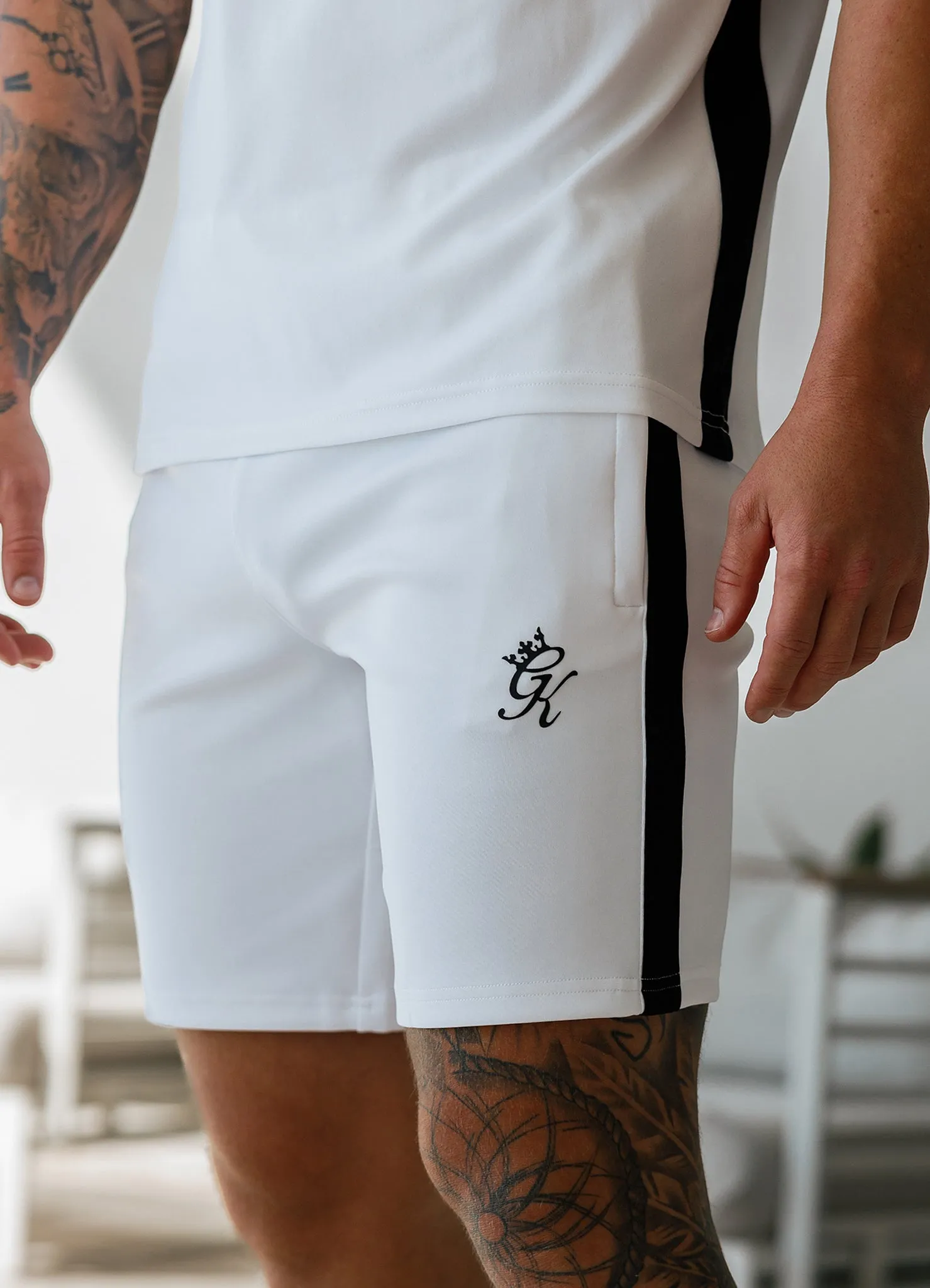 Gym King Core Plus Poly Short - White sold by The Gym King