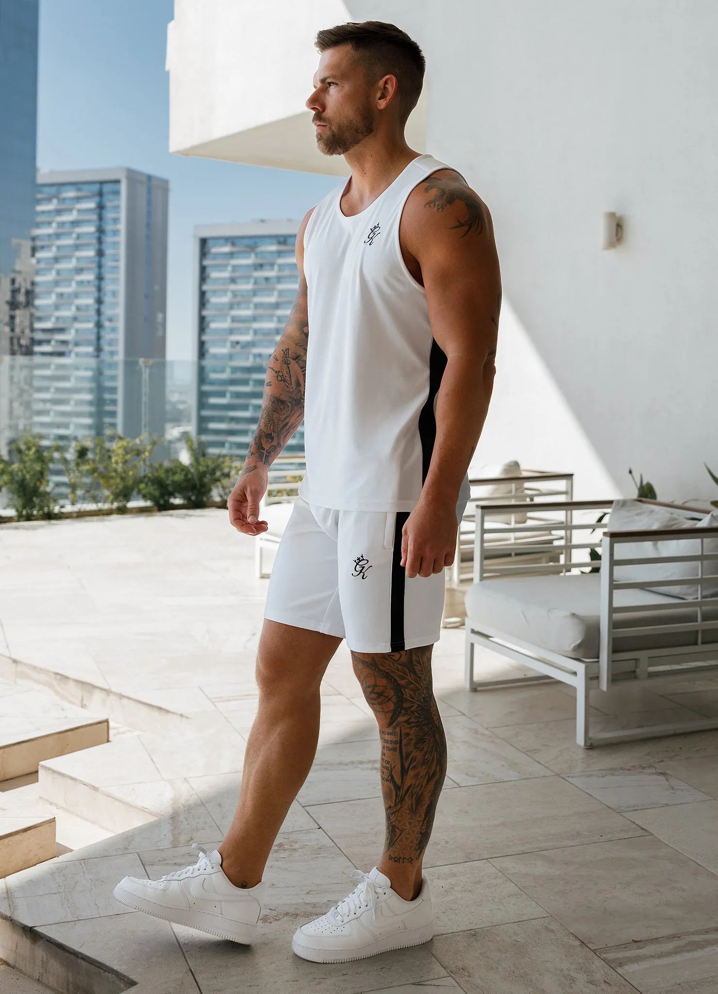 Gym King Core Plus Poly Short - White sold by The Gym King product image thumbnail 3