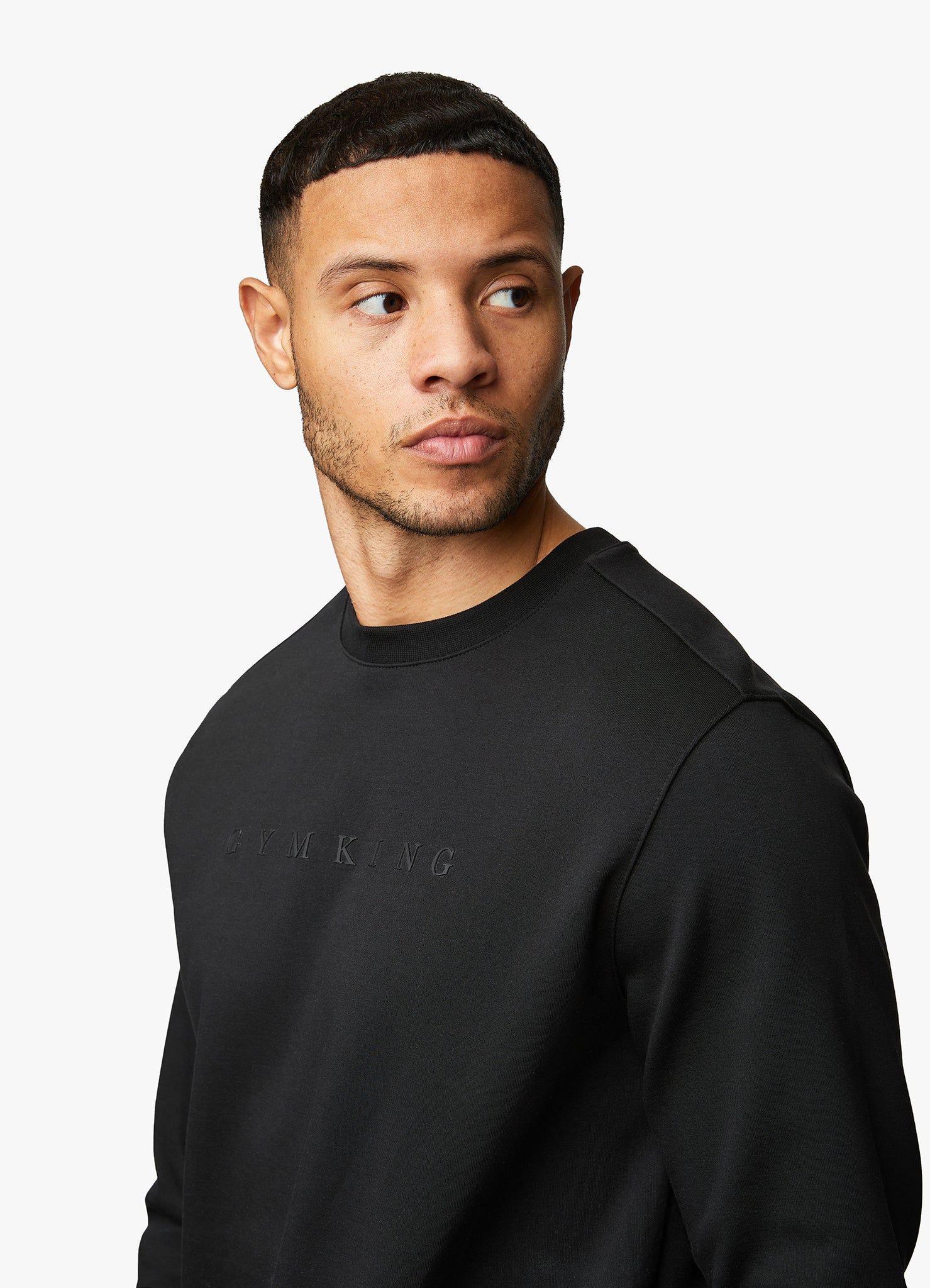 Gym King Linear Print Crew Tracksuit - Black sold by The Gym King product image thumbnail 9