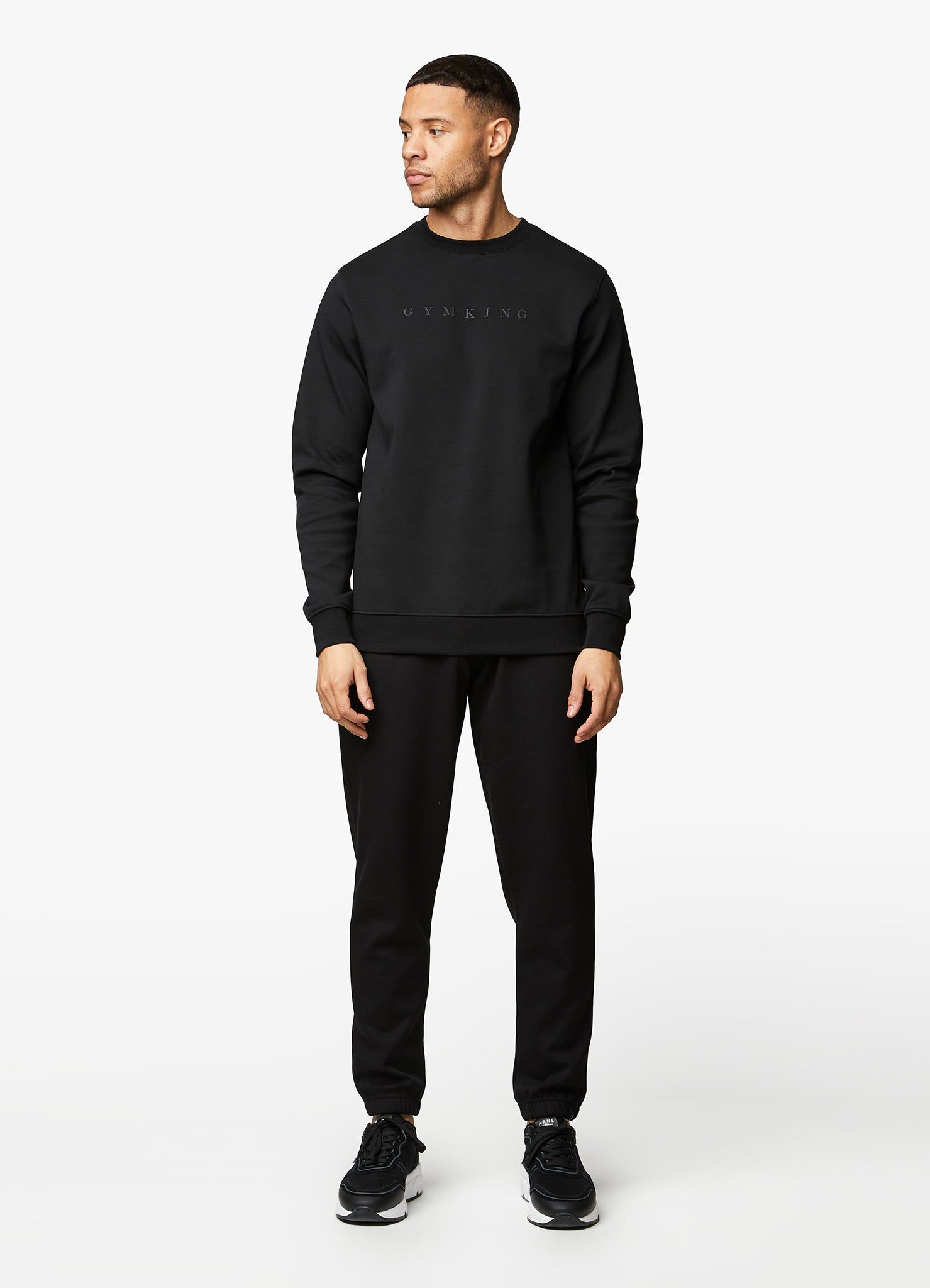 Gym King Linear Print Crew Tracksuit - Black sold by The Gym King product image thumbnail 2