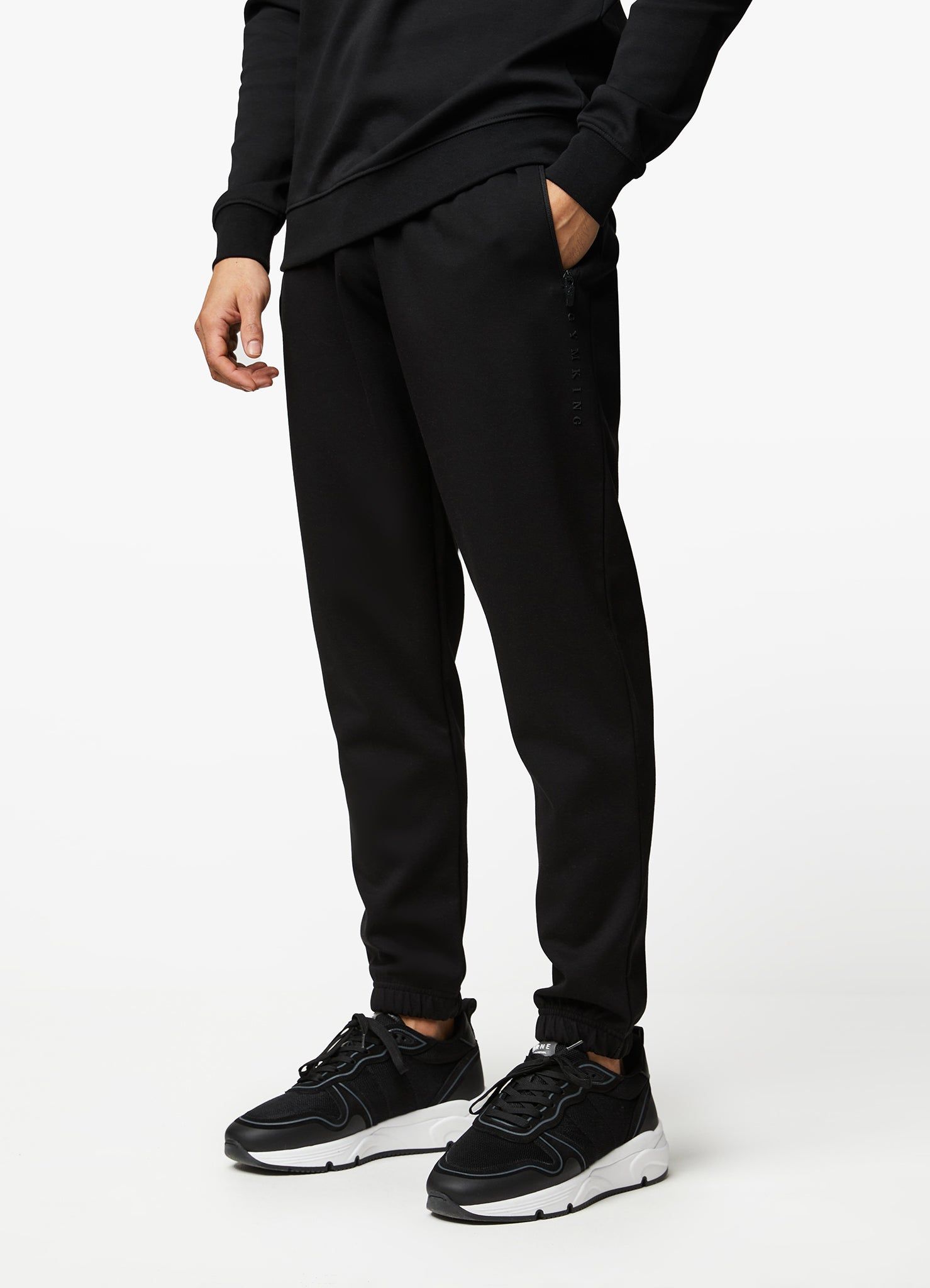 Gym King Linear Print Crew Tracksuit - Black sold by The Gym King product image thumbnail 6
