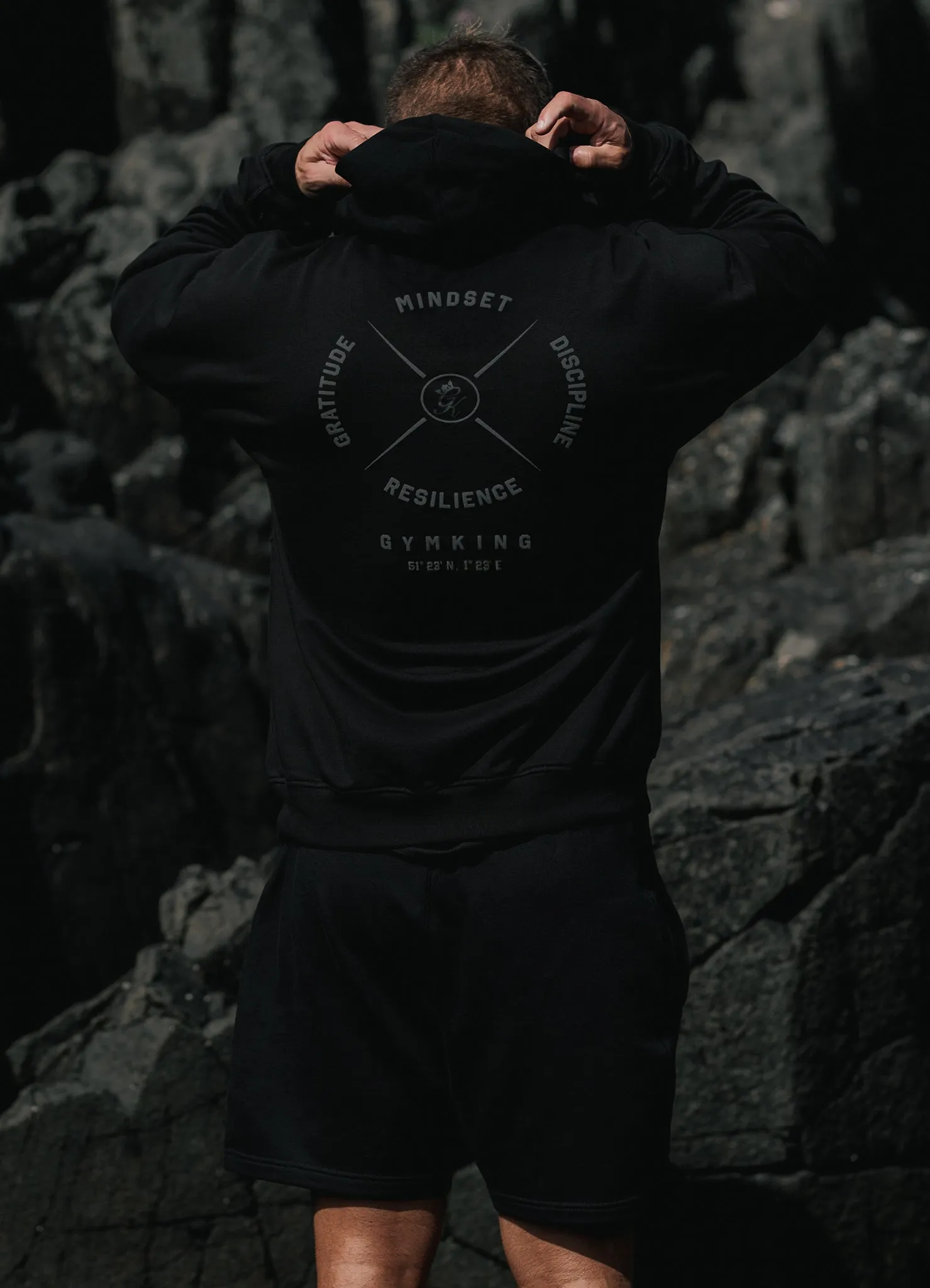 Gym King Compass Hood - Black sold by The Gym King product image thumbnail 3