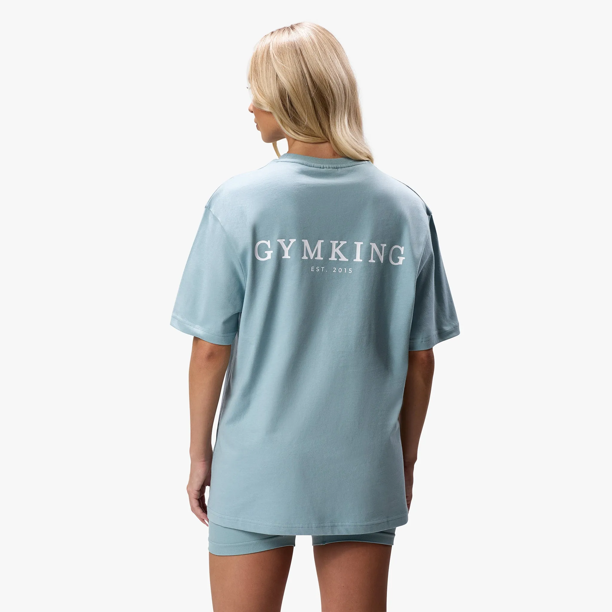 Gym King Established Boyfriend Tee - Stone Blue sold by The Gym King product image thumbnail 2