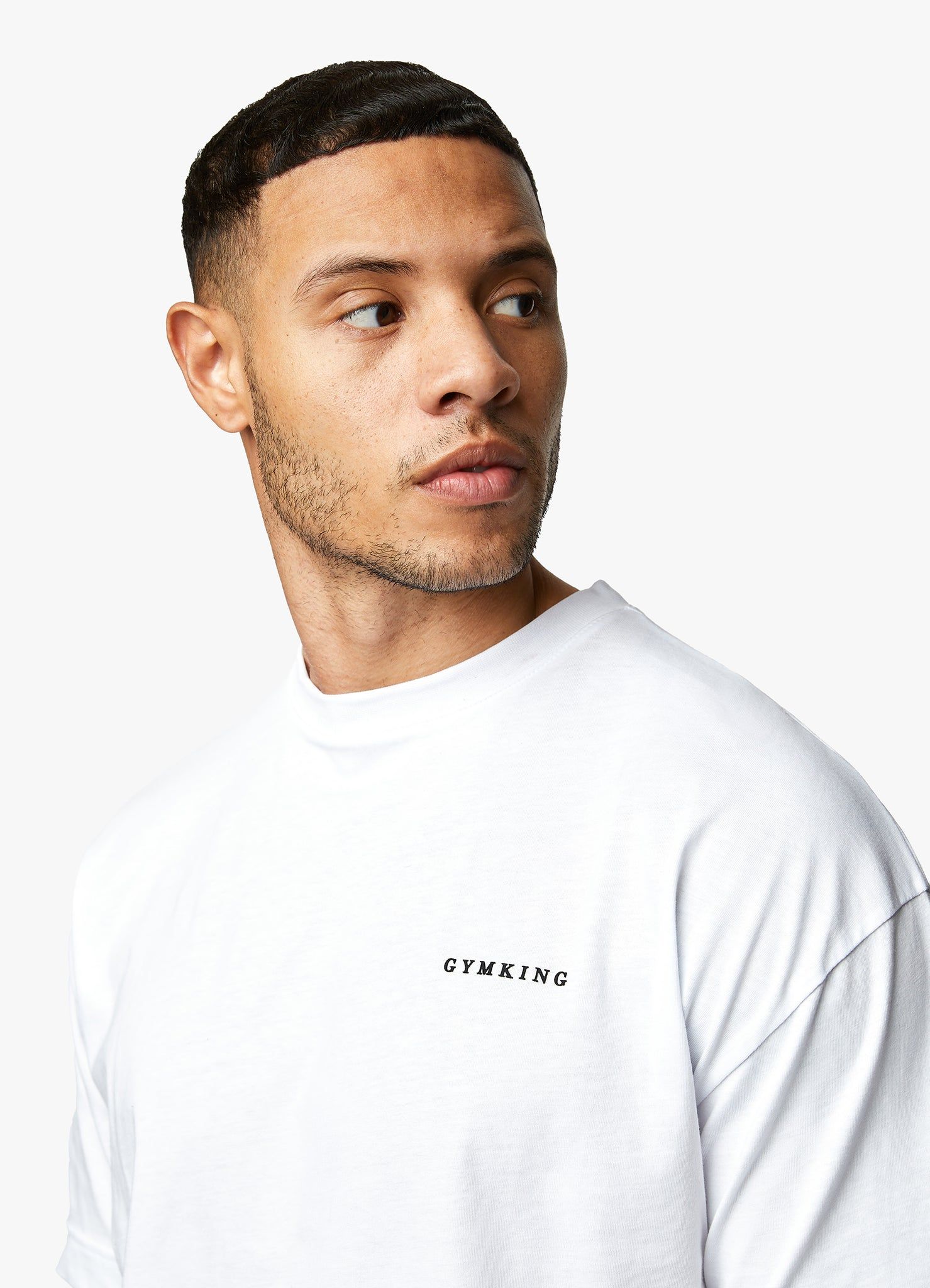 Gym King Premium Linear Tee - White sold by The Gym King product image thumbnail 4