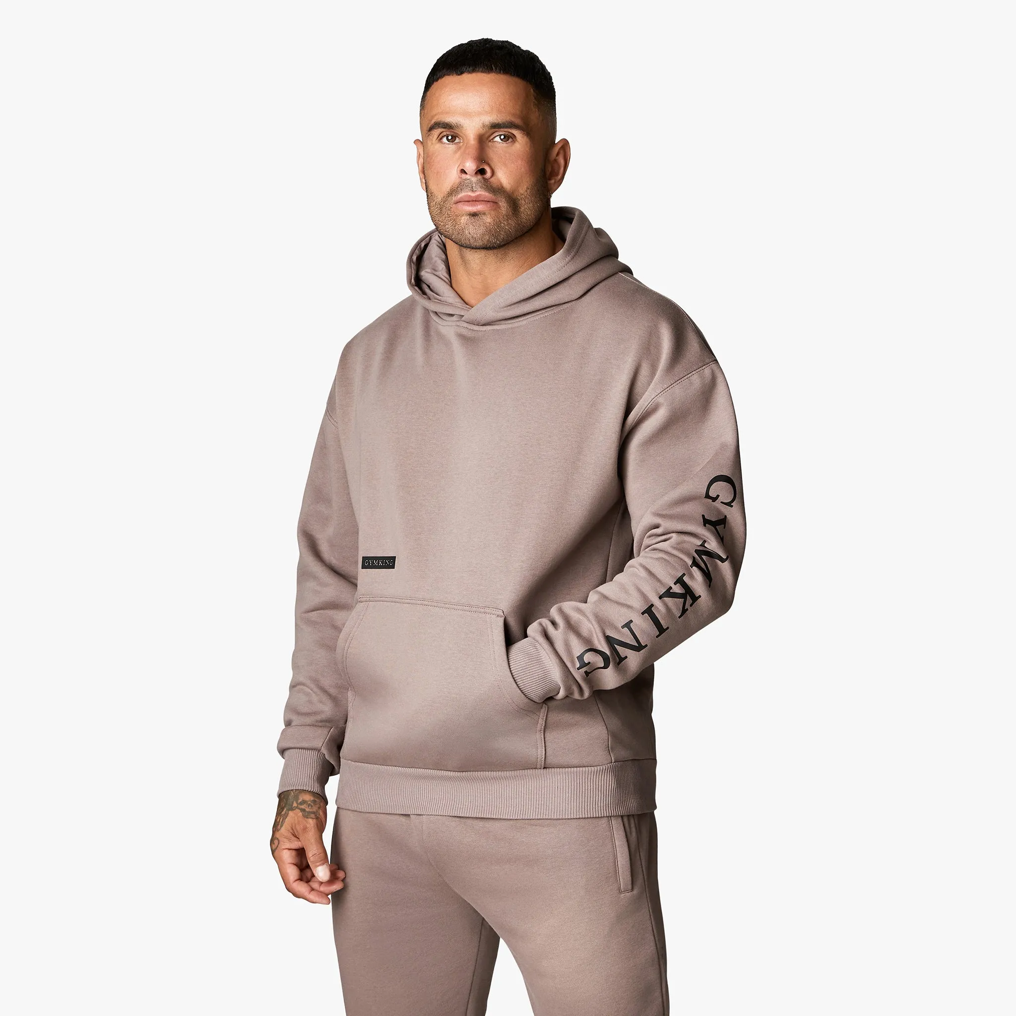 Gym King Covert Linear Logo Hood - Iron sold by The Gym King product image thumbnail 2