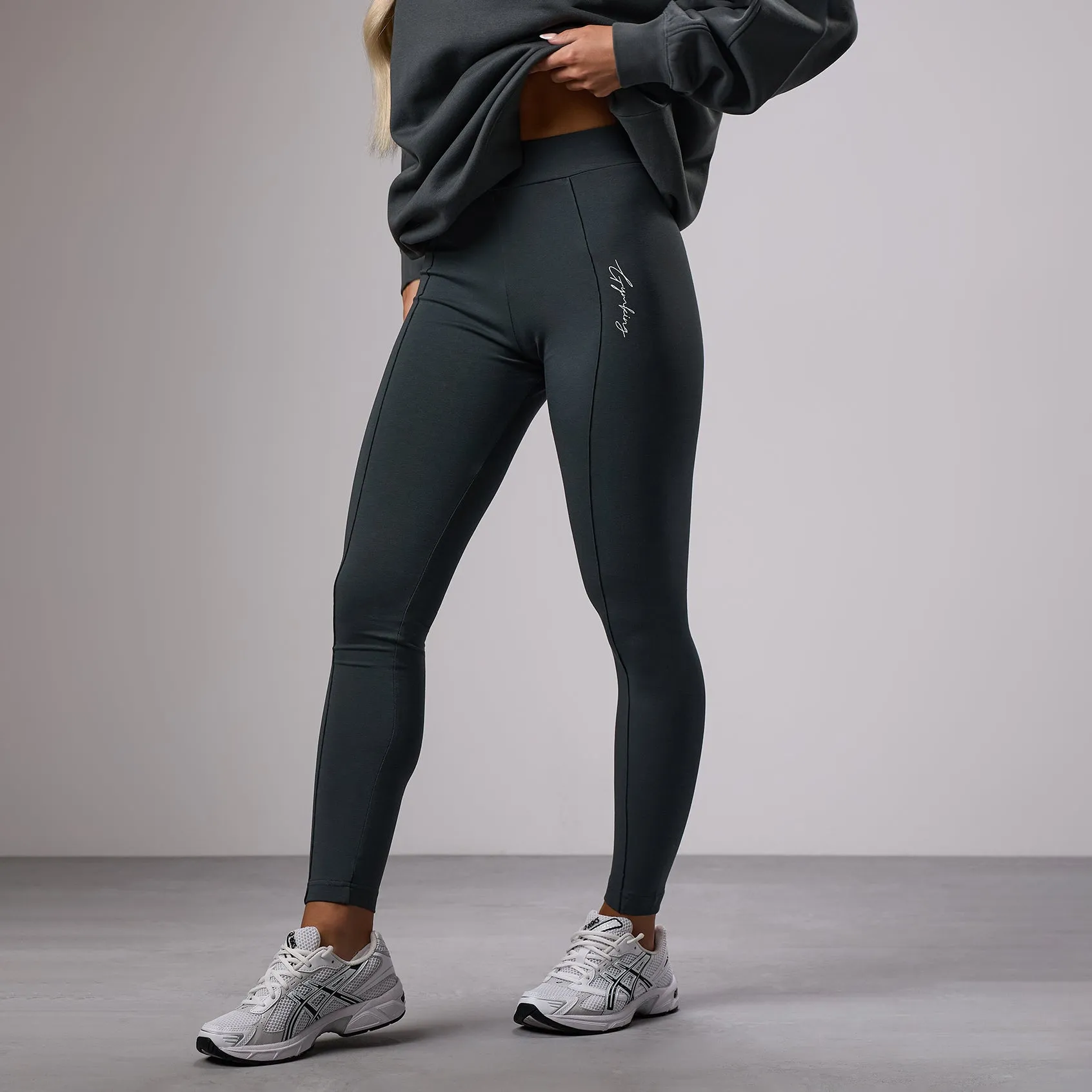 Gym King Reset Cotton Jersey Legging - Green Smoke sold by The Gym King product image thumbnail 2