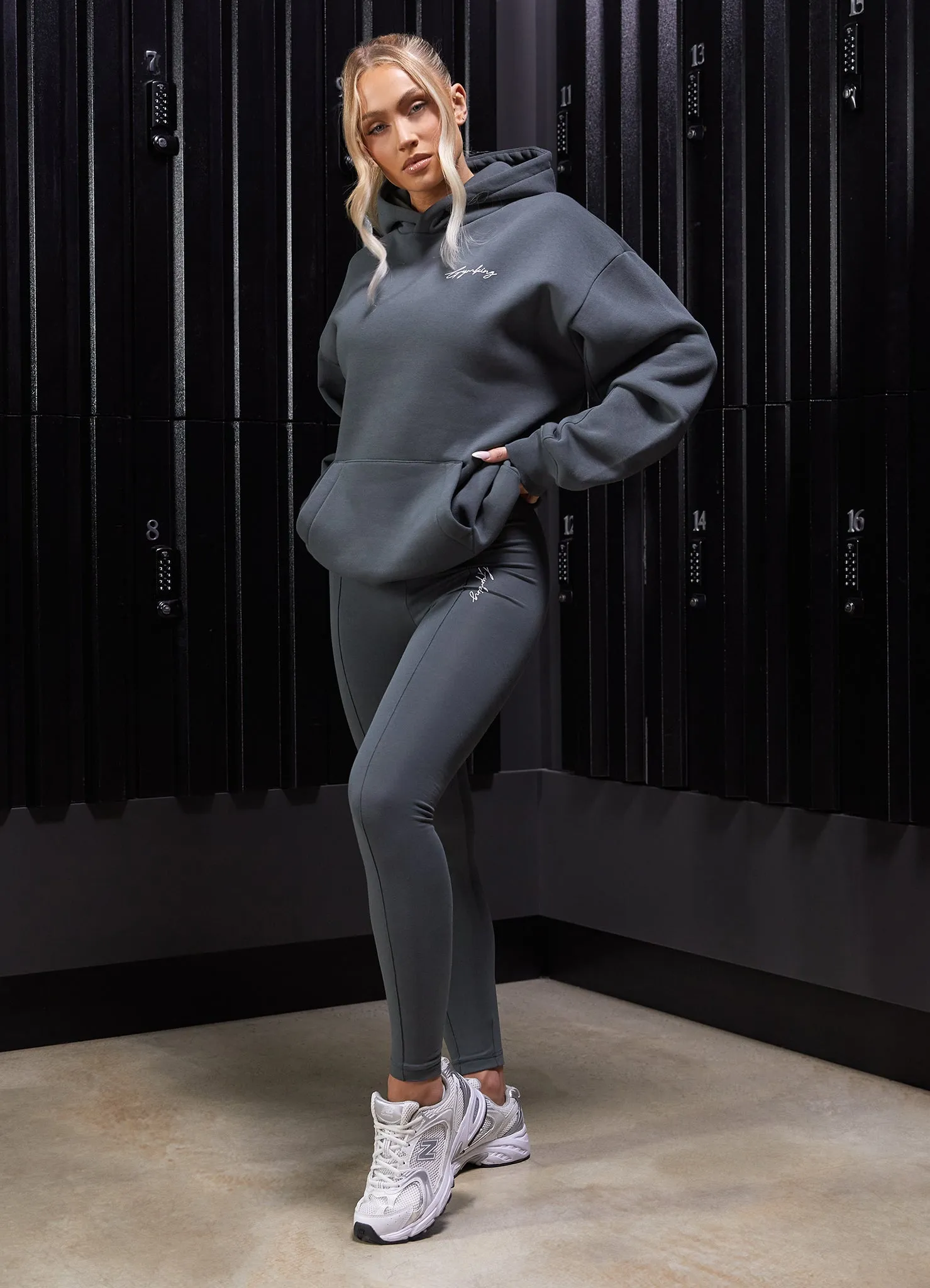 Gym King Reset Cotton Jersey Legging - Green Smoke sold by The Gym King product image thumbnail 5