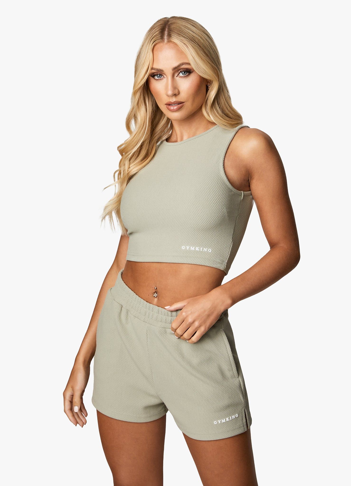 Gym King Textured Top - Sage sold by The Gym King