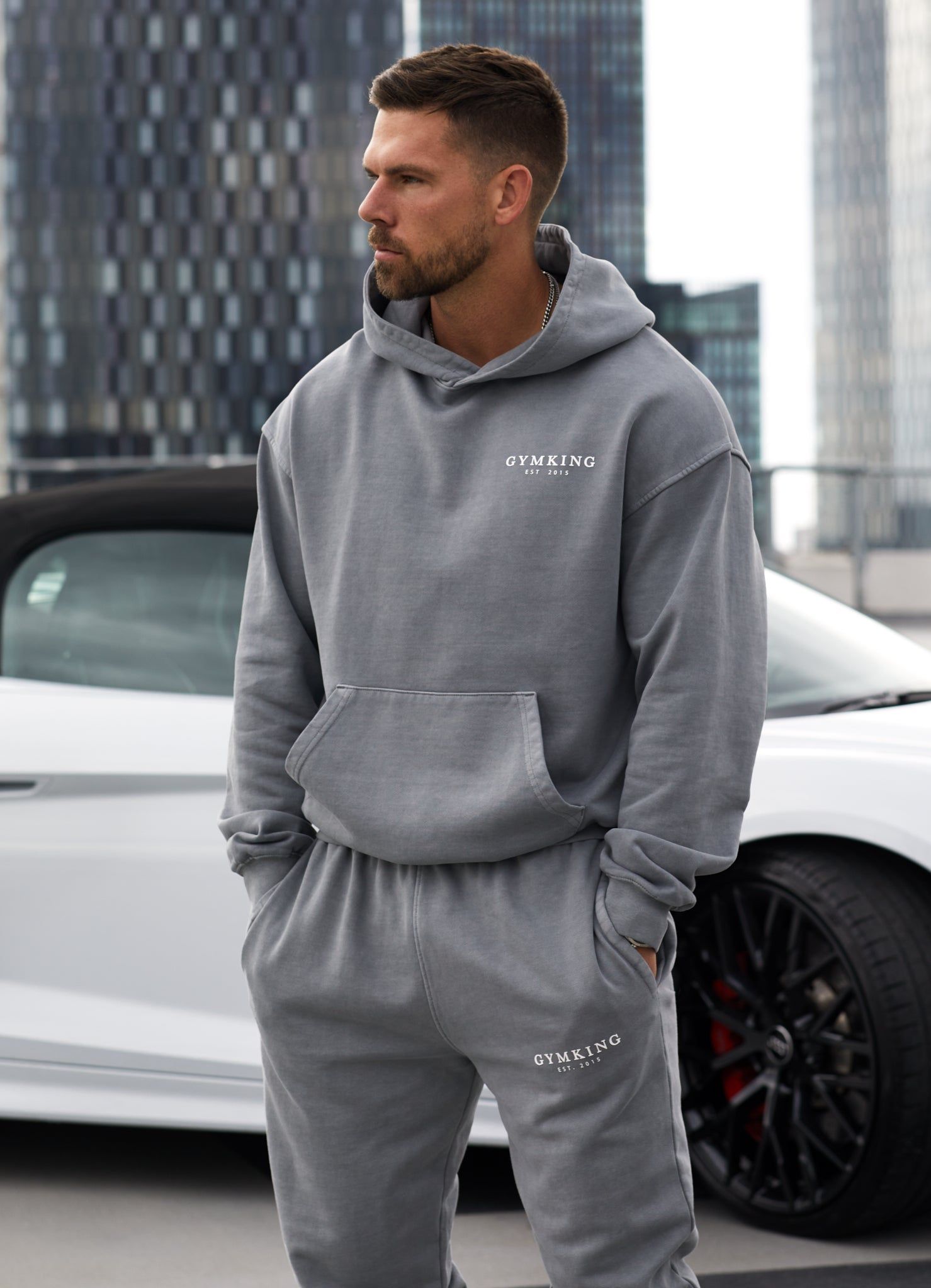 Gym King Est. Legacy Tracksuit - Washed Grey sold by The Gym King product image thumbnail 5