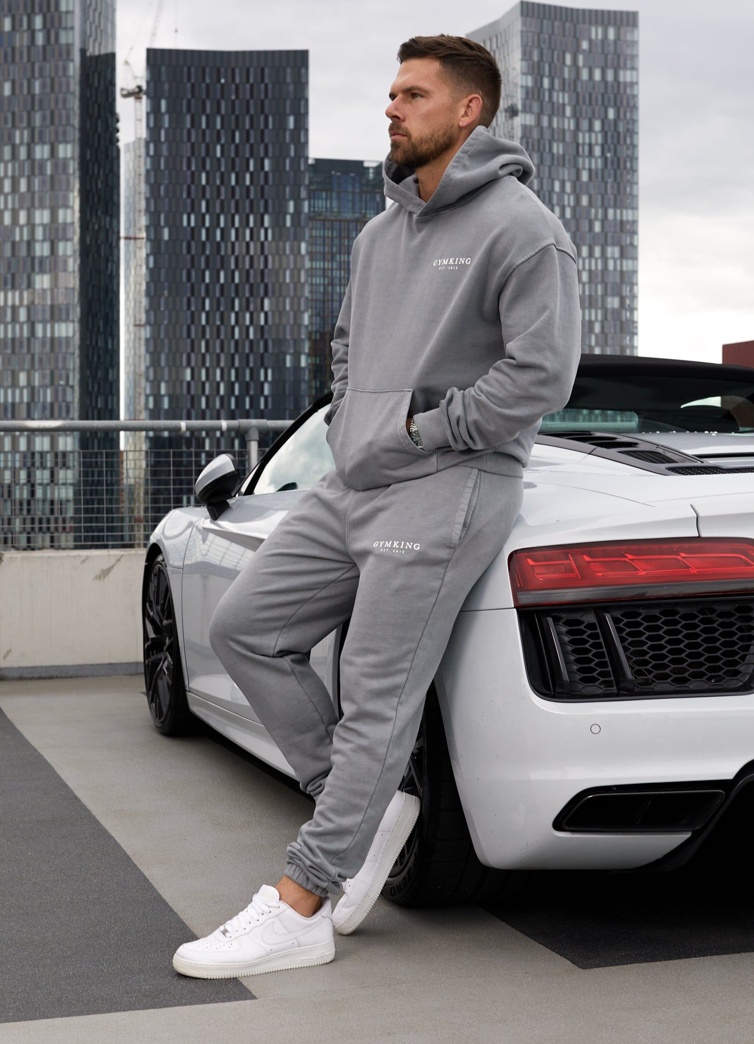Gym King Est. Legacy Tracksuit - Washed Grey sold by The Gym King product image thumbnail 3