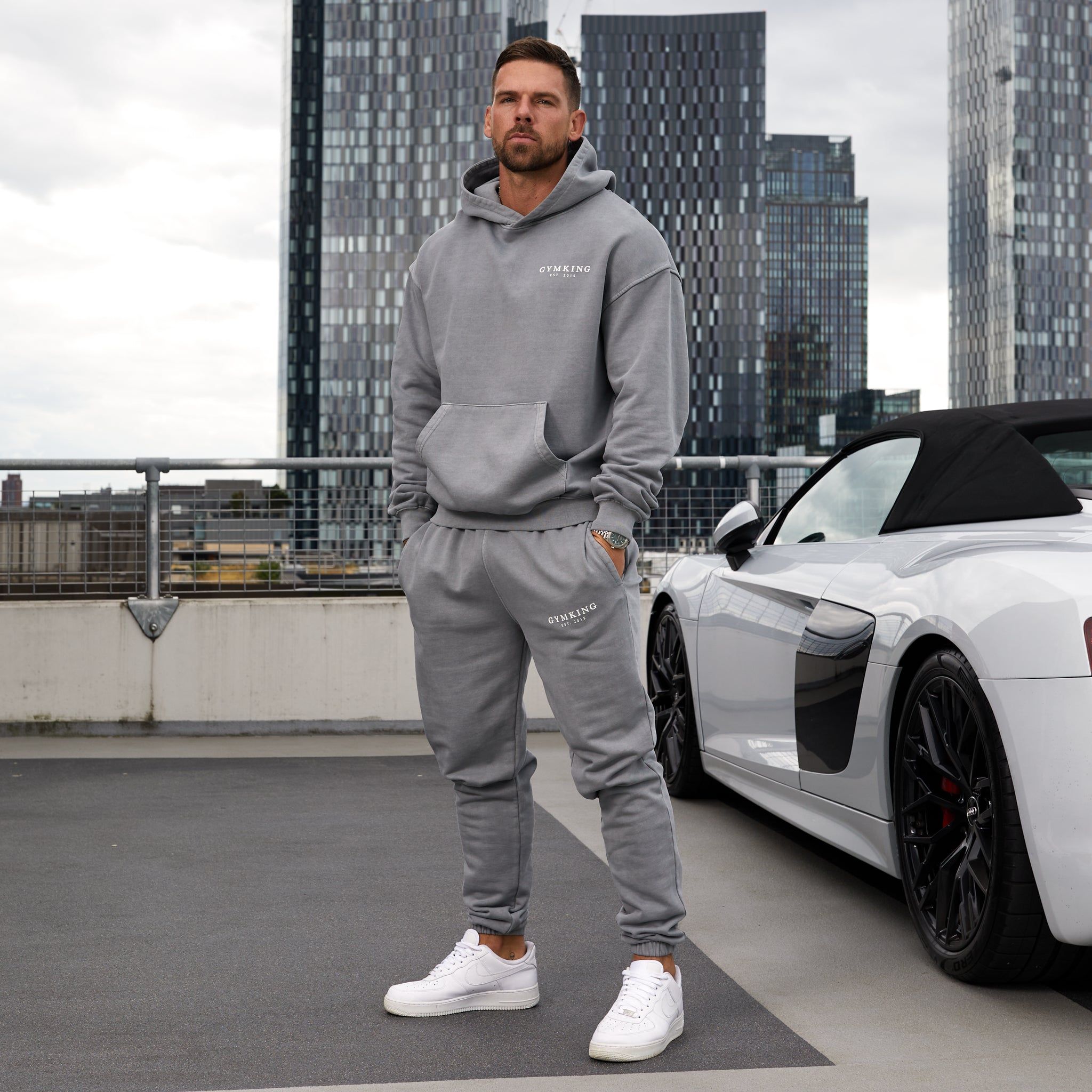 Gym King Est. Legacy Tracksuit - Washed Grey sold by The Gym King product image thumbnail 2