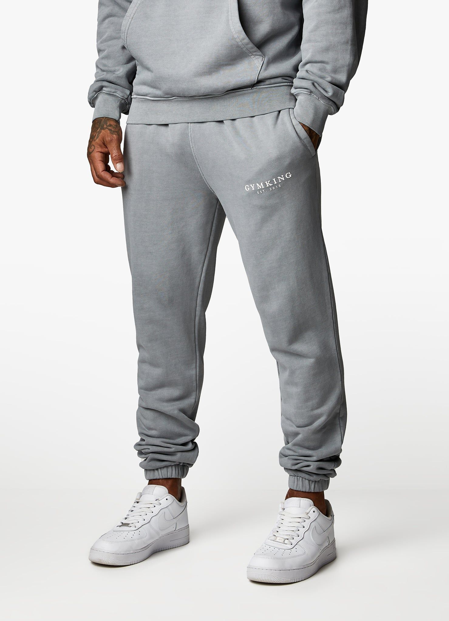 Gym King Est. Legacy Tracksuit - Washed Grey sold by The Gym King product image thumbnail 9