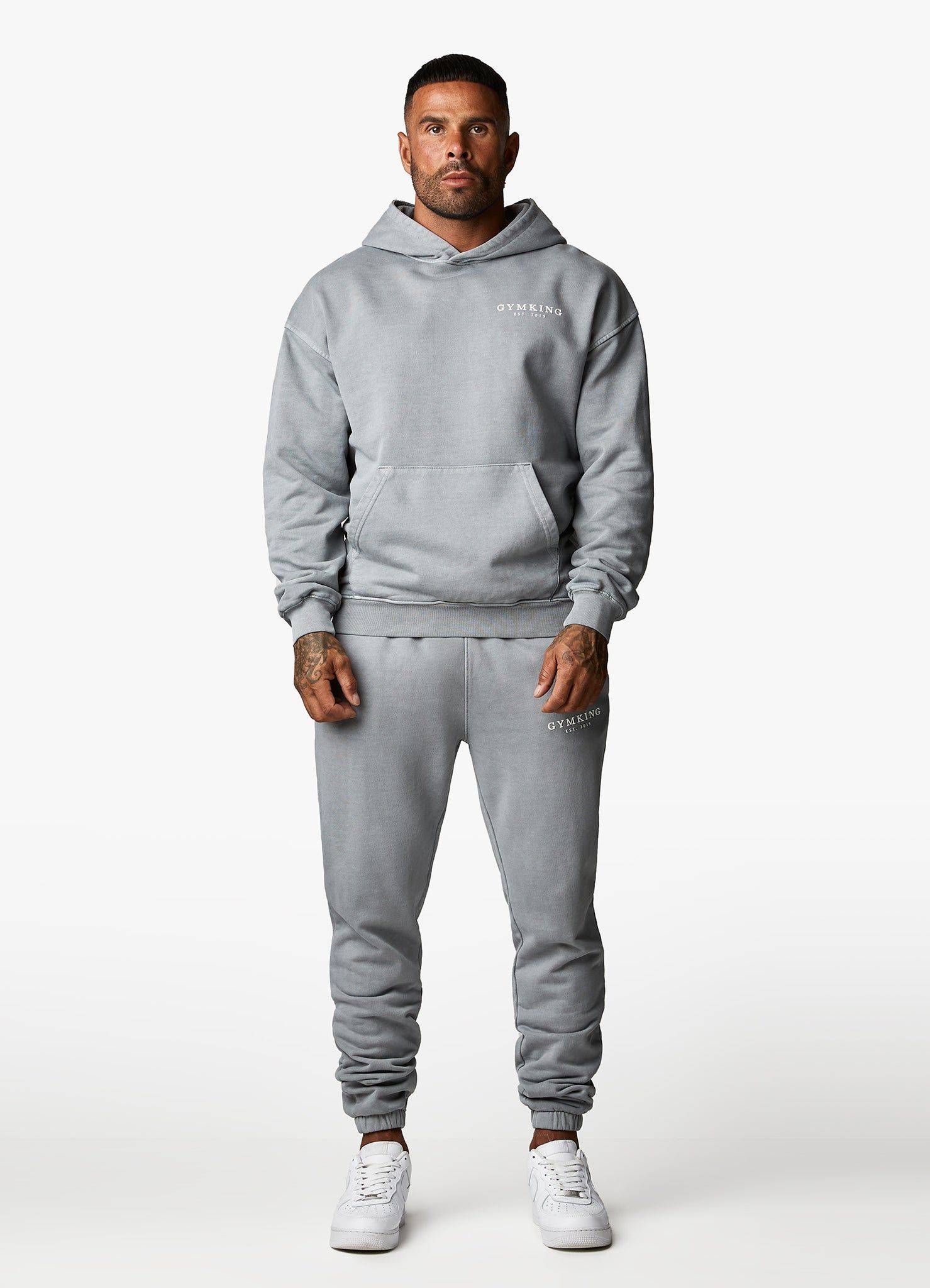 Gym King Est. Legacy Tracksuit - Washed Grey sold by The Gym King product image thumbnail 12