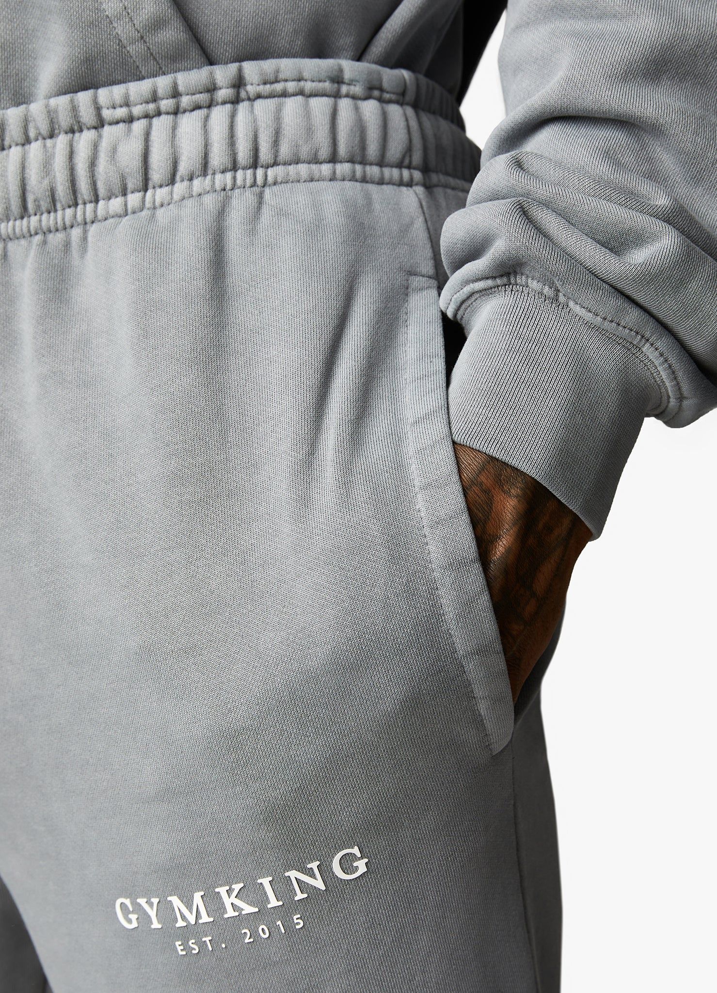 Gym King Est. Legacy Tracksuit - Washed Grey sold by The Gym King product image thumbnail 7