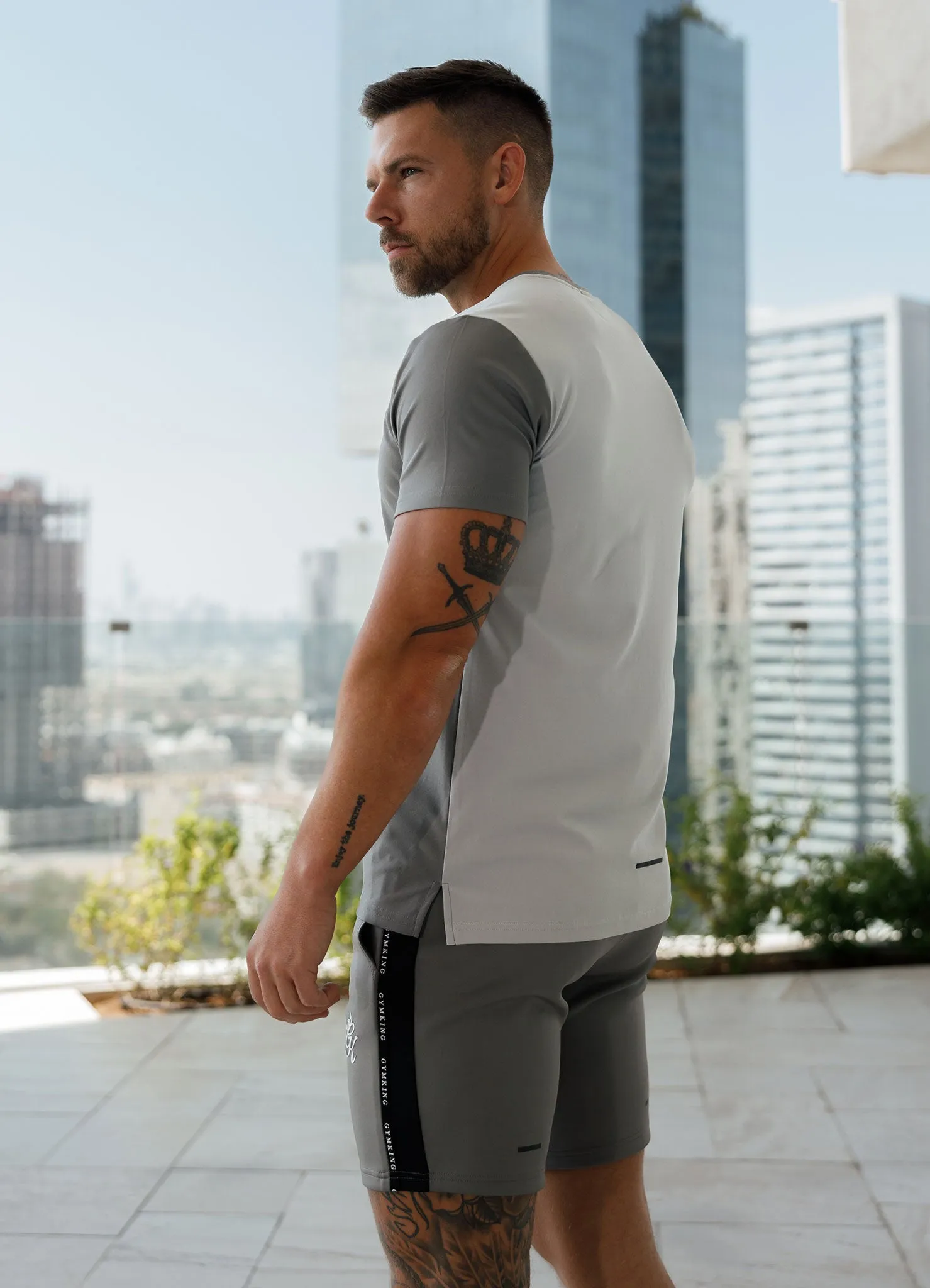 Gym King Taped Core Plus Tee - Steel sold by The Gym King product image thumbnail 3