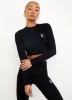 Gym King Evolve Long Sleeve Crop Tee - Black sold by The Gym King