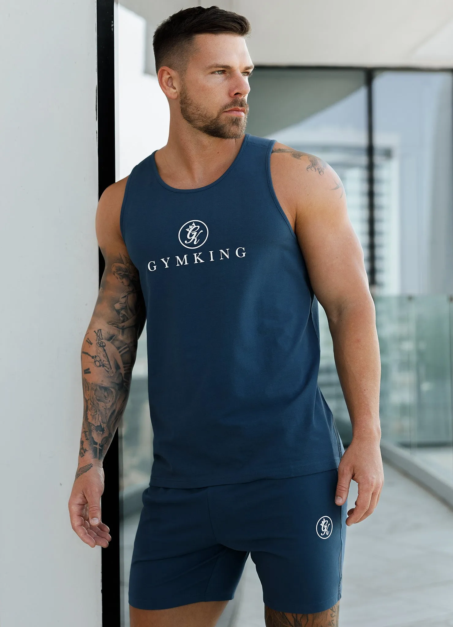 Gym King Pro Jersey Vest - Dark Indigo sold by The Gym King
