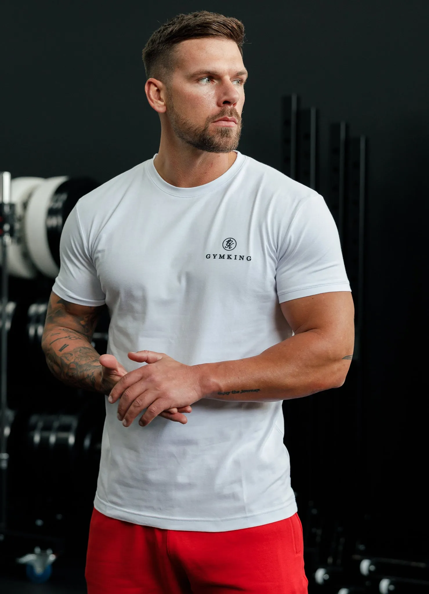 Gym King Pro Classic Tee - White sold by The Gym King product image thumbnail 3