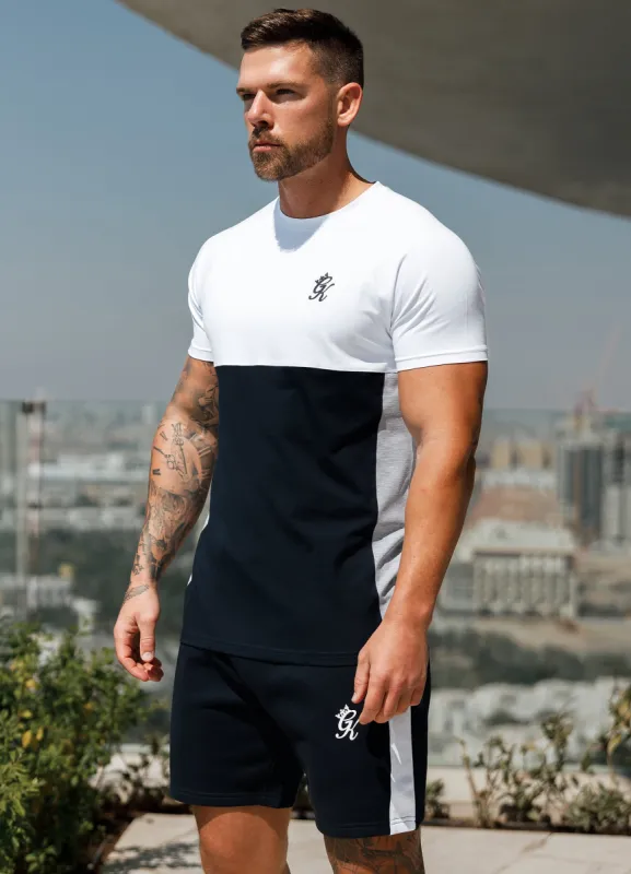 Gym King Contrast Panel Jersey Tee - Navy/White sold by The Gym King