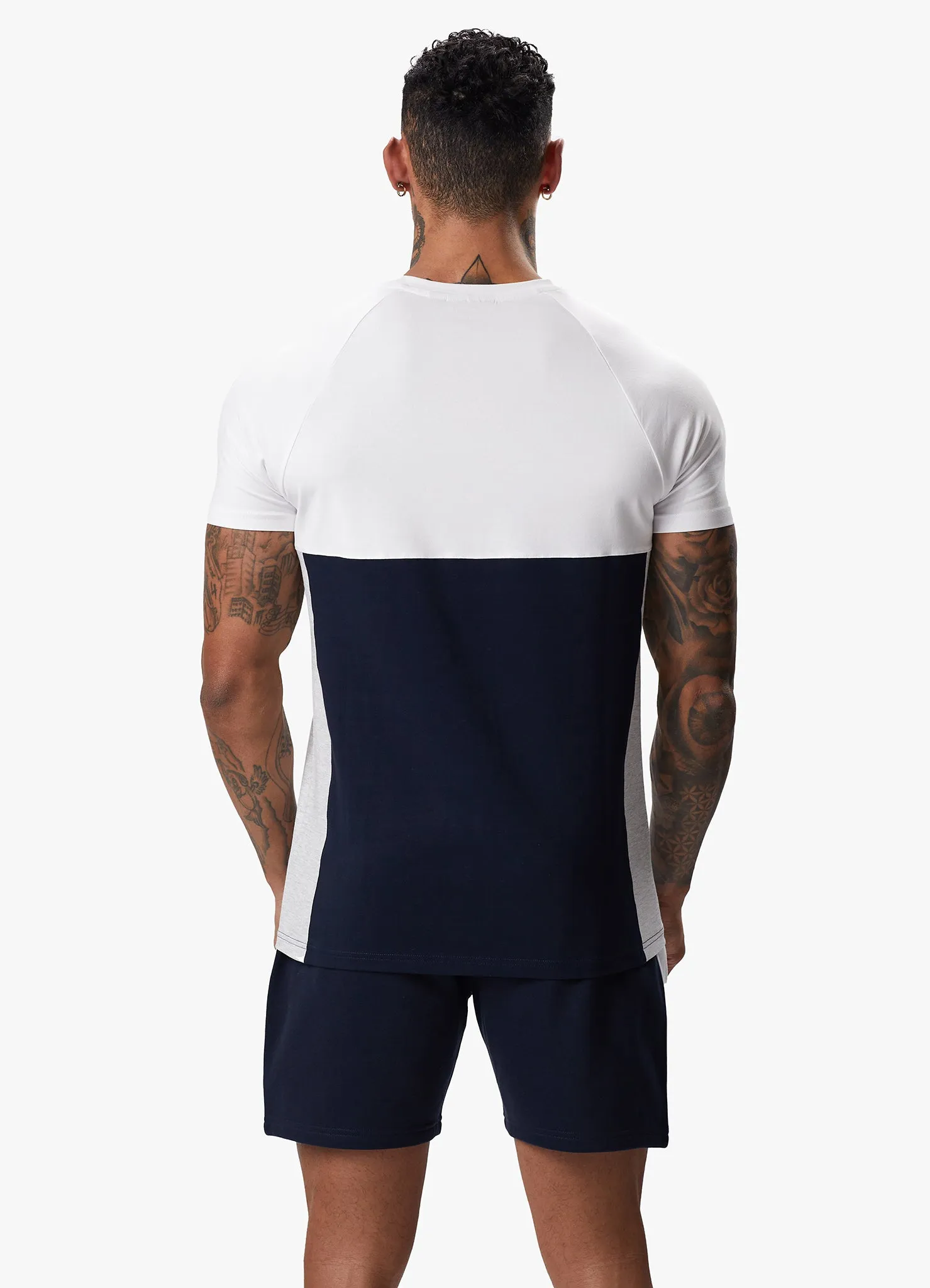 Gym King Contrast Panel Jersey Tee - Navy/White sold by The Gym King product image thumbnail 5