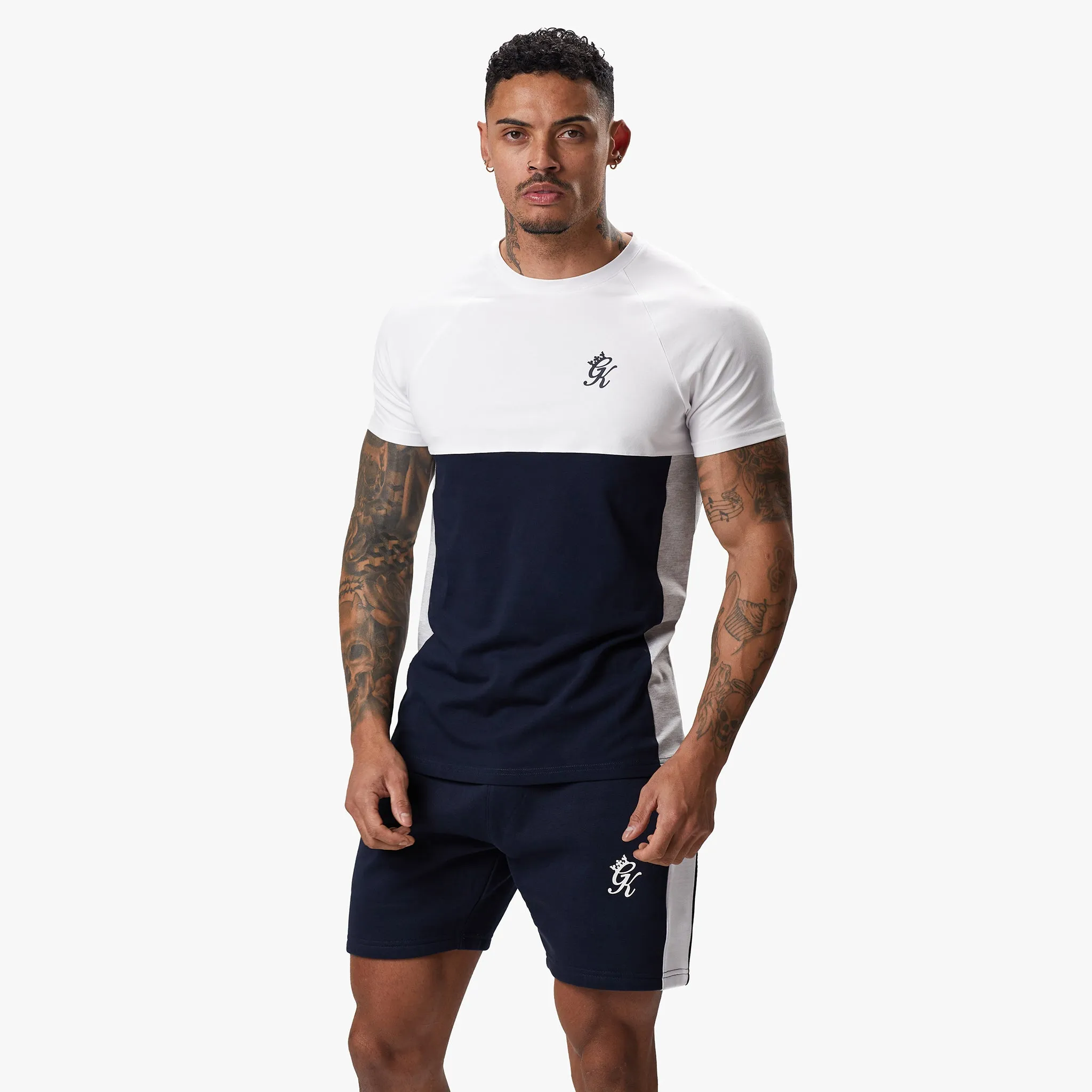 Gym King Contrast Panel Jersey Tee - Navy/White sold by The Gym King product image thumbnail 2