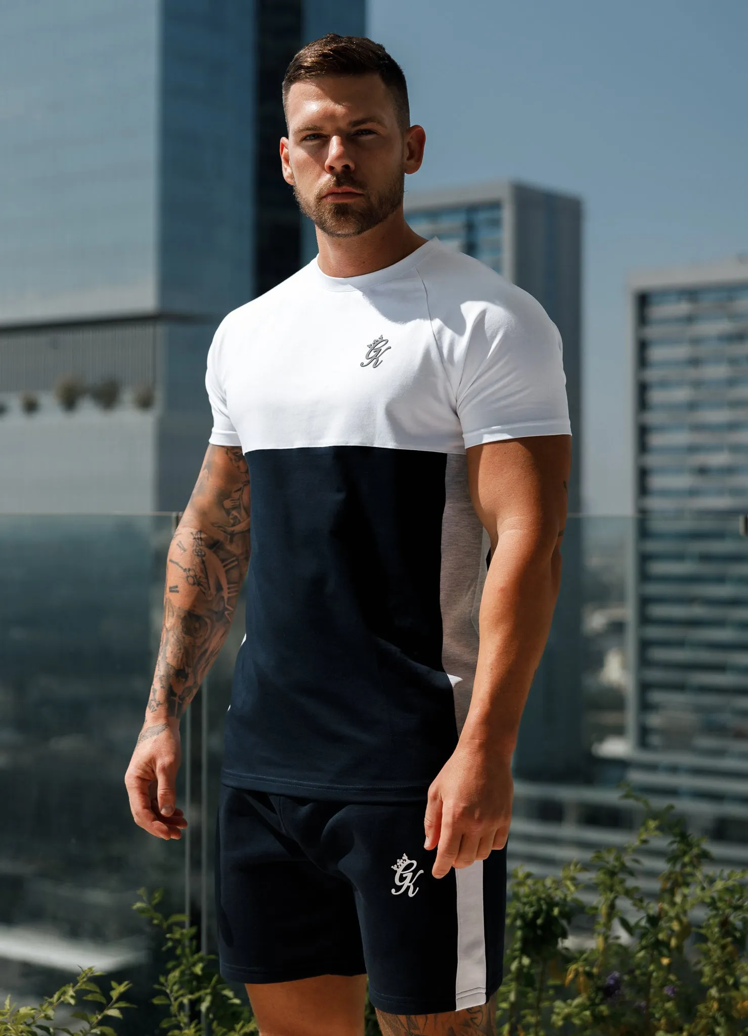 Gym King Contrast Panel Jersey Tee - Navy/White sold by The Gym King product image thumbnail 3