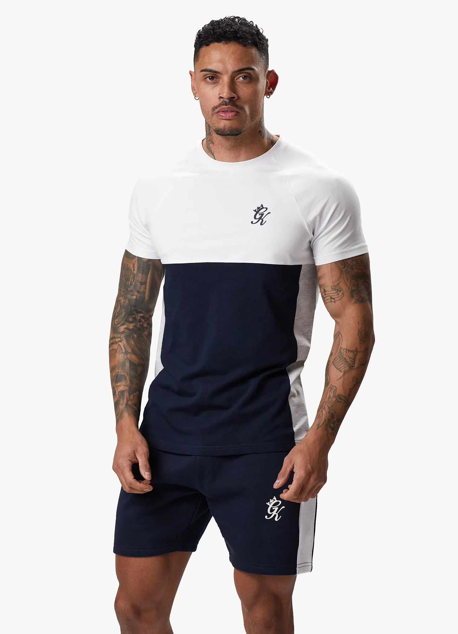 Gym King Contrast Panel Jersey Tee - Navy/White sold by The Gym King product image thumbnail 4
