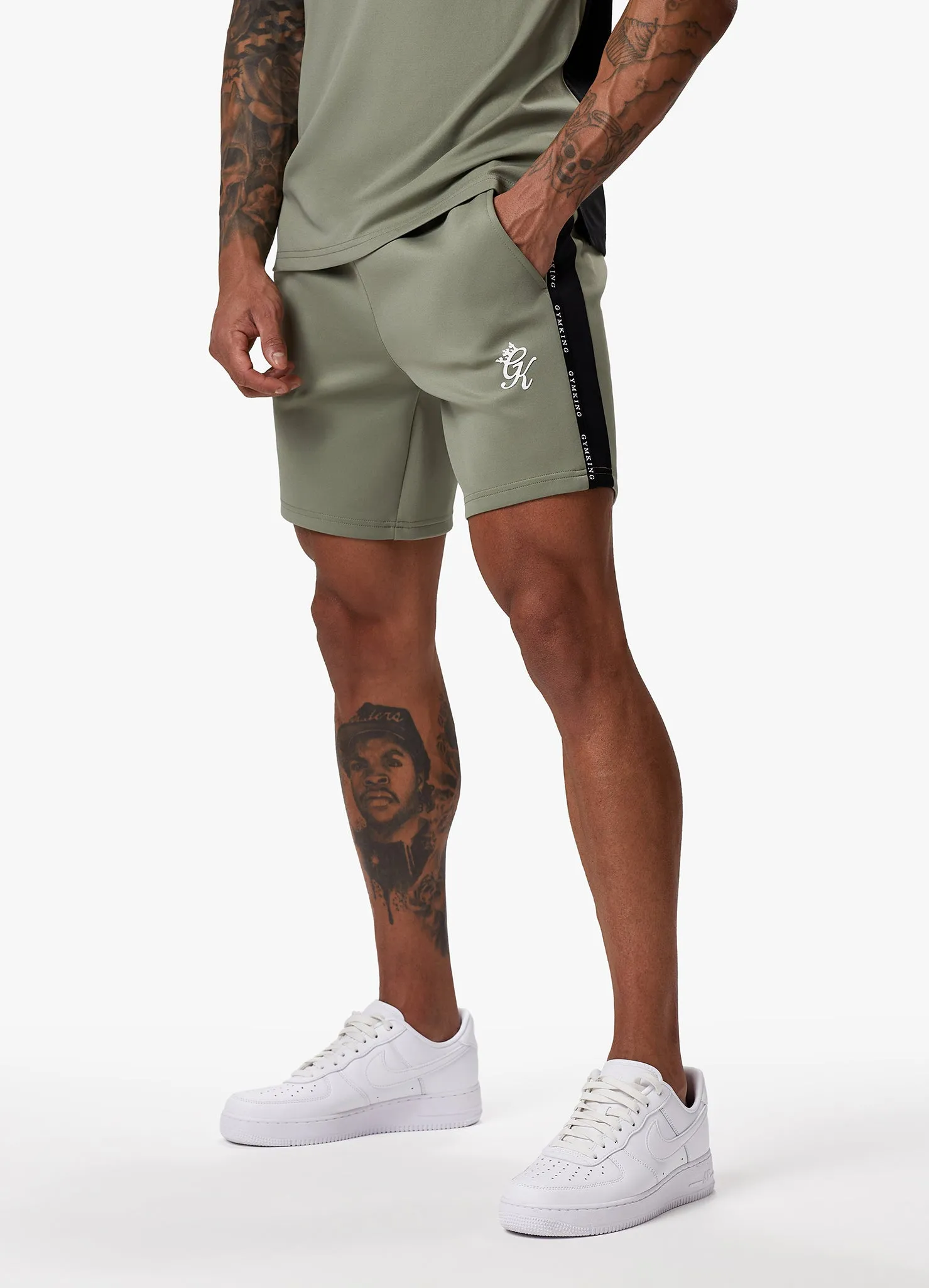 Gym King Taped Core Plus Short - Soft Khaki sold by The Gym King product image thumbnail 5