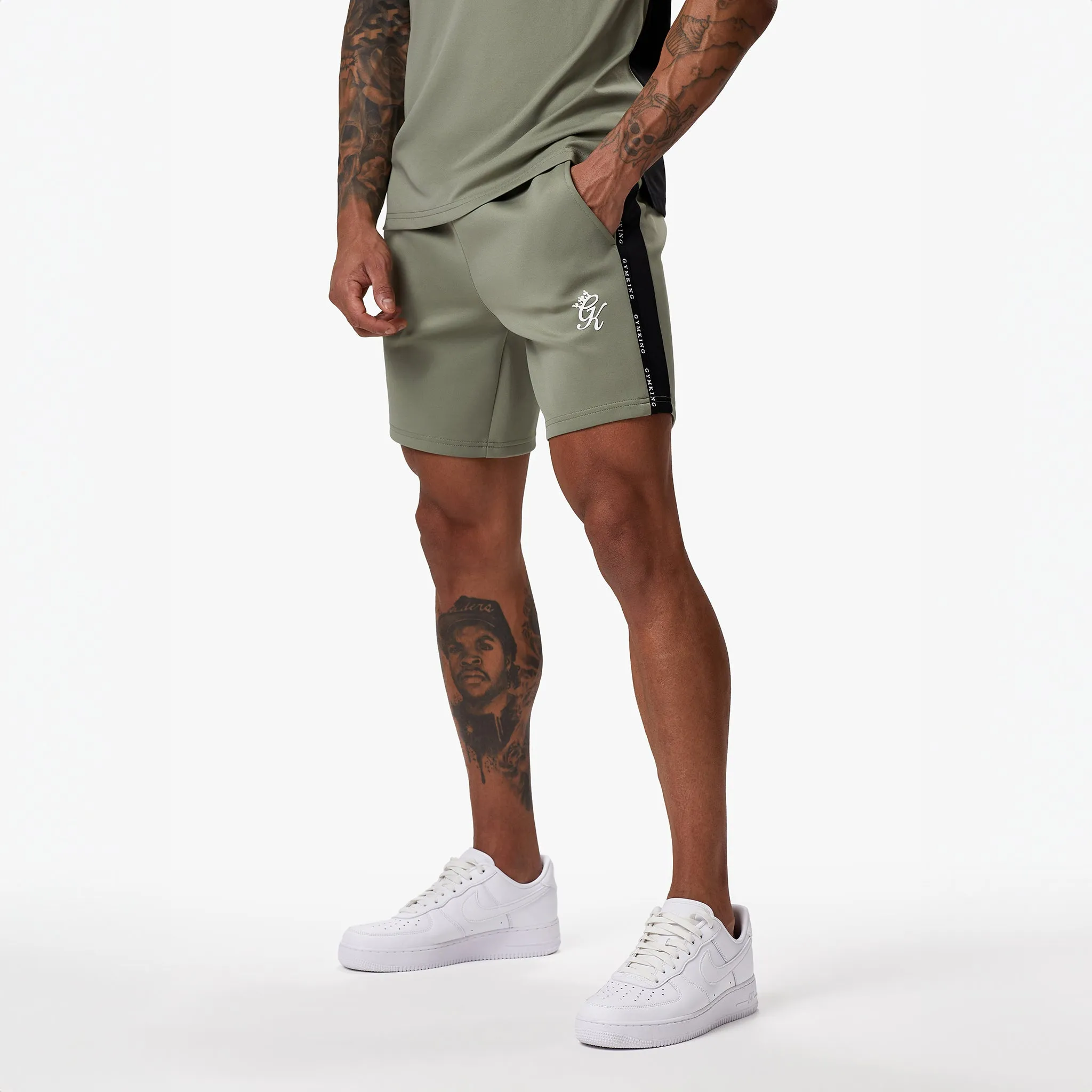 Gym King Taped Core Plus Short - Soft Khaki sold by The Gym King product image thumbnail 2