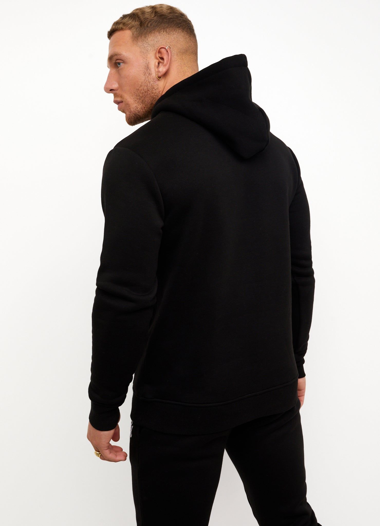 Gym King Fleece Hoodie – Black sold by The Gym King product image thumbnail 3