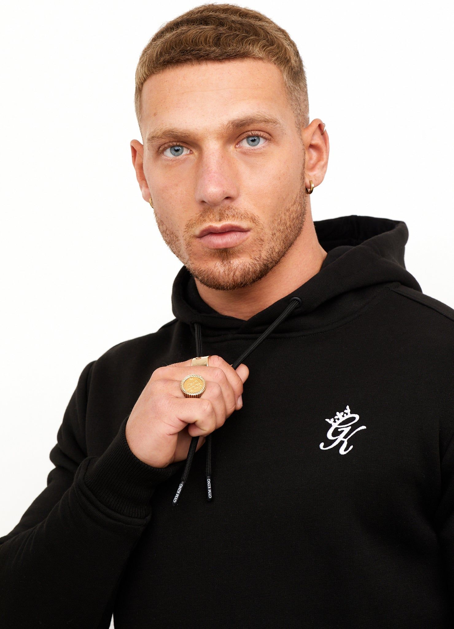 Gym King Fleece Hoodie – Black sold by The Gym King product image thumbnail 6
